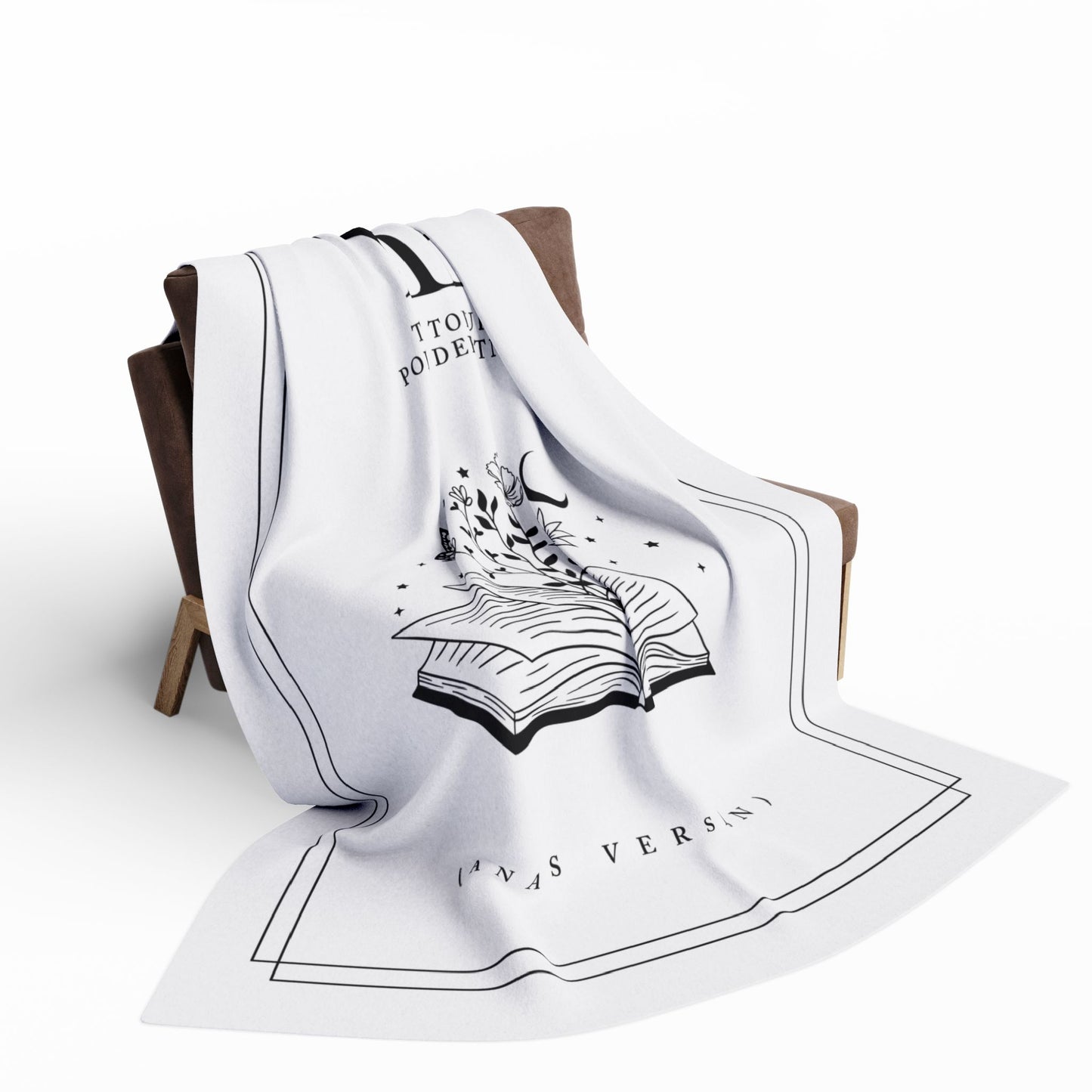Tortured Poets Inspired White Arctic Fleece Blanket | 30" x 40", 50" x 60", and 60" x 80" | Swiftie Gift Fan Present