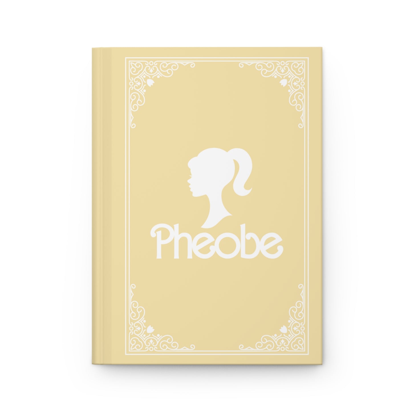 Hardcover Journal Matte, Pastel Yellow, BARBIE inspired Fairytale Book Cover, Perfect Christmas Gift for Girls