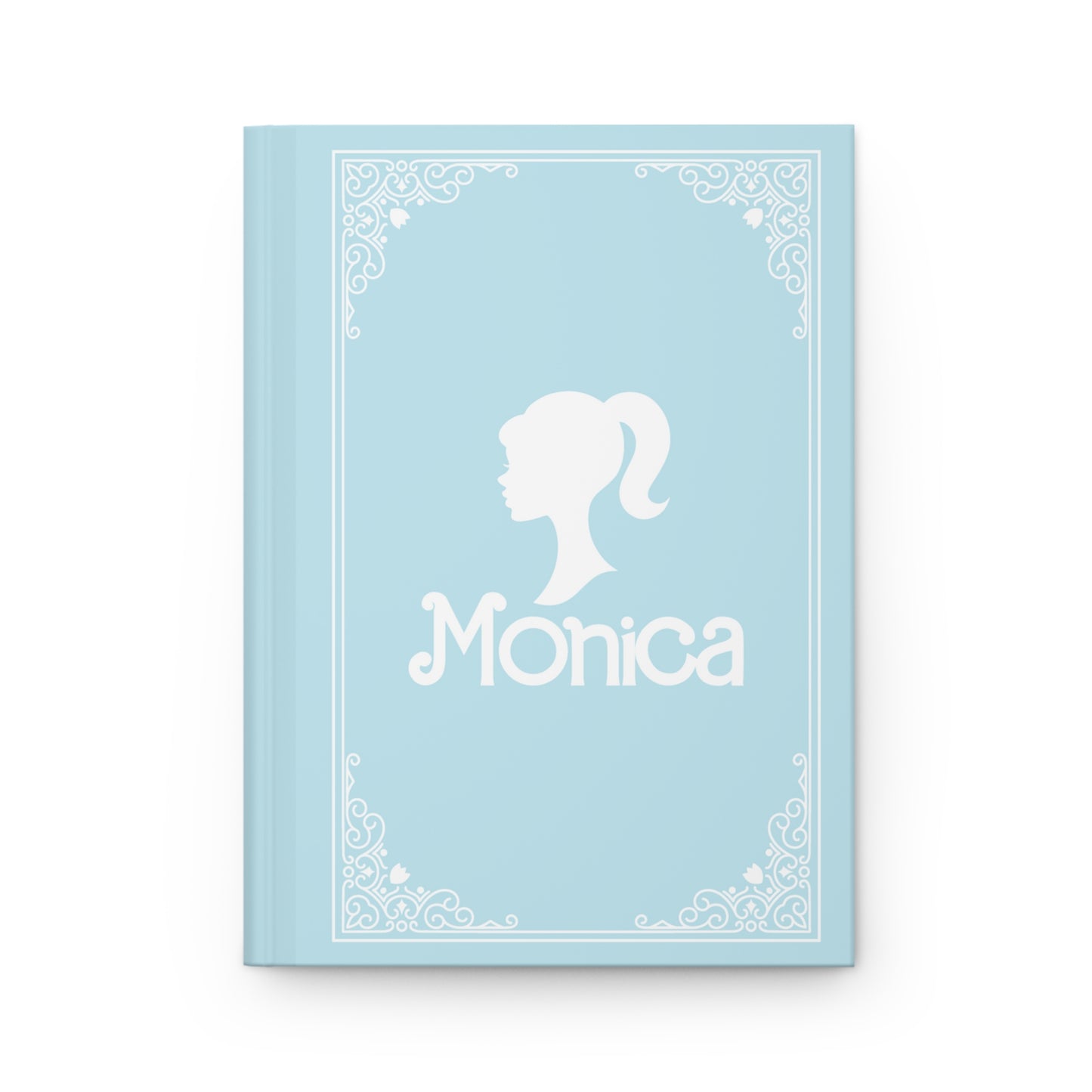 PERSONALIZED Hardcover Journal Matte, Pastel Blue, BARBIE inspired Fairytale Book Cover, Perfect Christmas Gift for Girls