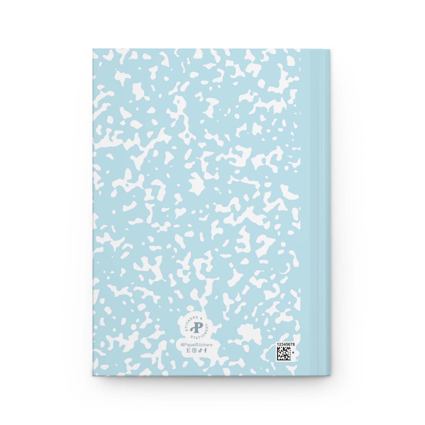 CUTE COMPOSITION BOOK Hardcover Journal 5.75"x8", 150 pages, Pastel Blue, Perfect Valentine's Day Gift for Girls/Coworker/Friend/Classmate