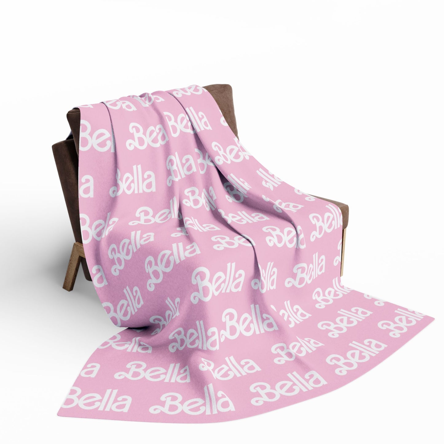 PERSONALIZED Doll FONT Plush BLANKET | Hot or Light Pink , 30x40", 50x60" and 60x80" | Swiftie Personalized Gift Unique Present | T.S. Merch
