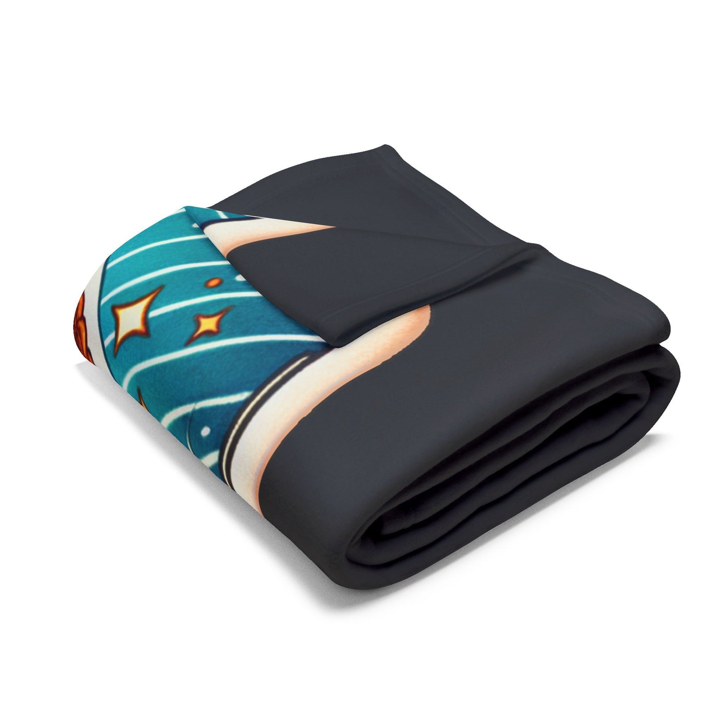 OFF MY MEDS Skeleton Black Tarot Card | Arctic Fleece Blanket | 30" x 40", 50" x 60", and 60" x 80"