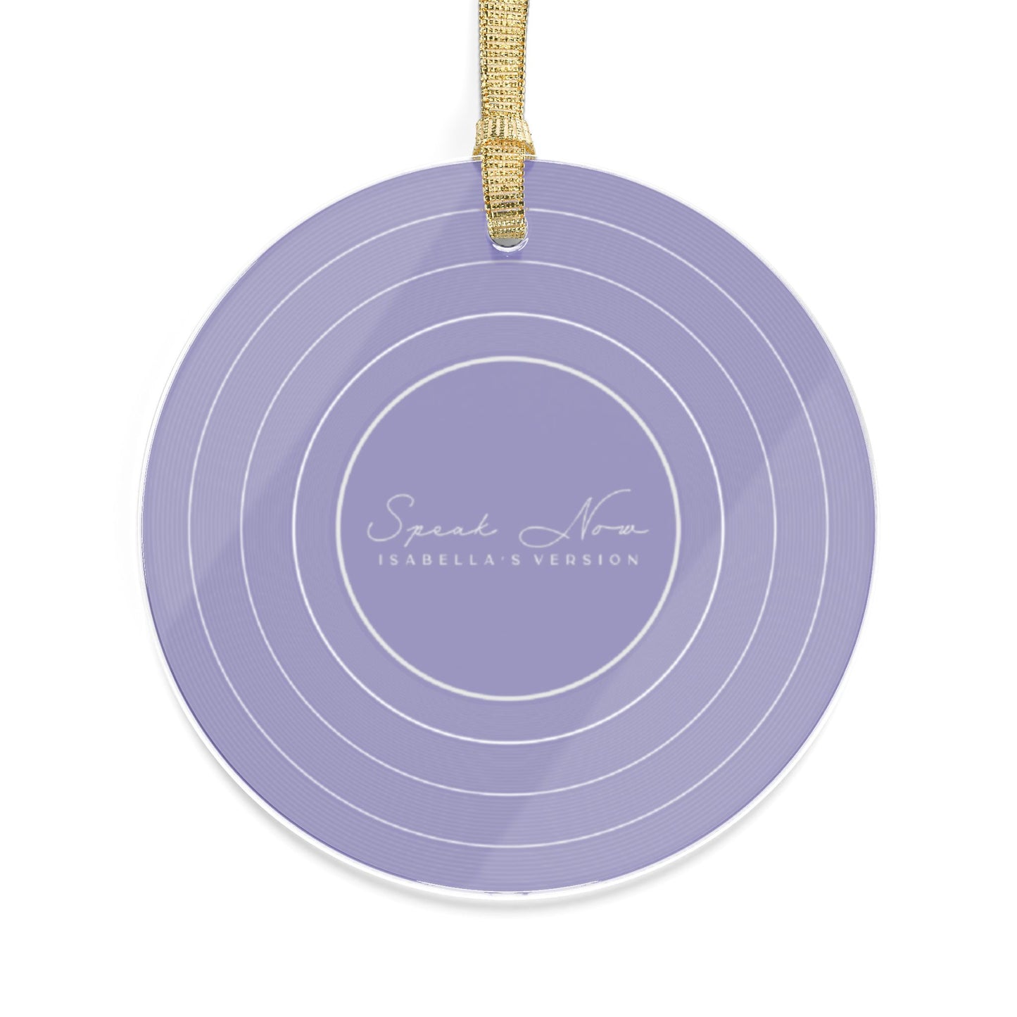 Personalized Acrylic Ornaments, SPEAK NOW Purple Vinyl Record | CUSTOM Version, Name or Era | 4" x 4" | Swiftie Gift Fan Present