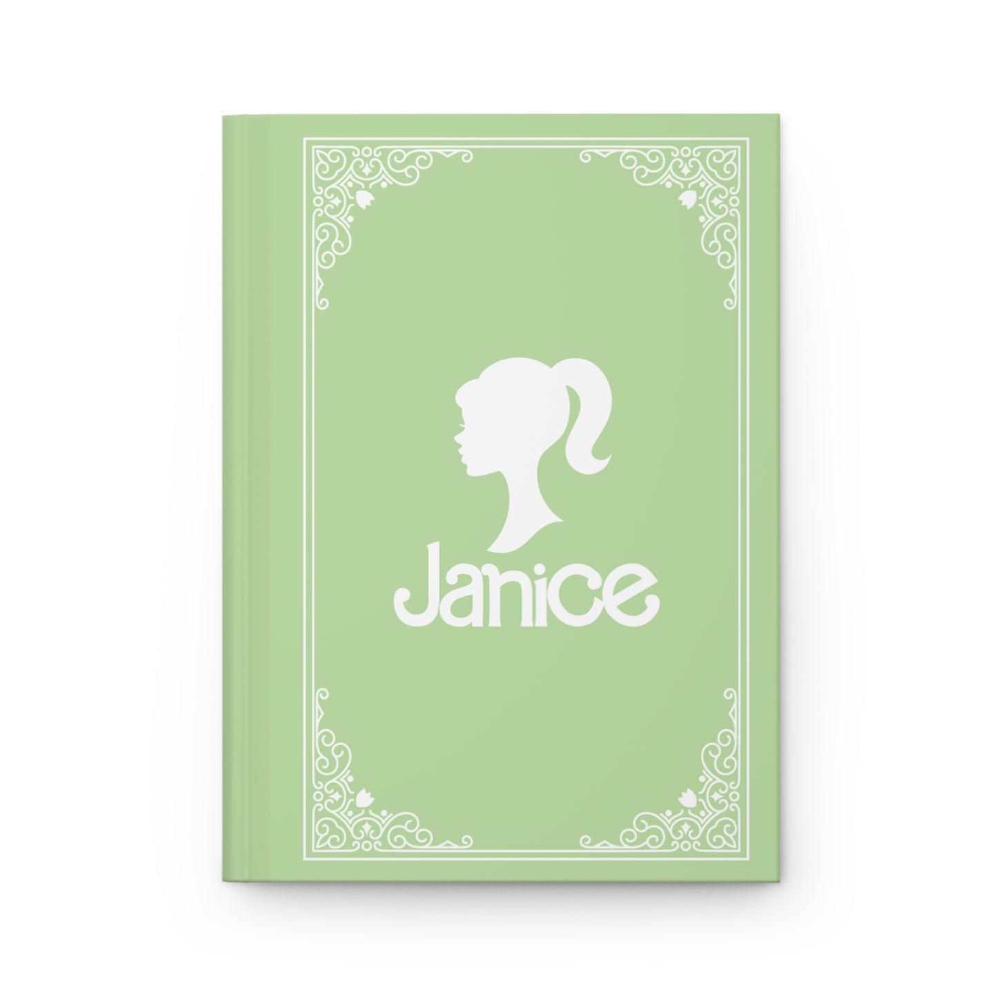 PERSONALIZED Hardcover Journal Matte, Pastel Green, BARBIE inspired Fairytale Book Cover, Perfect Christmas Gift for Girls