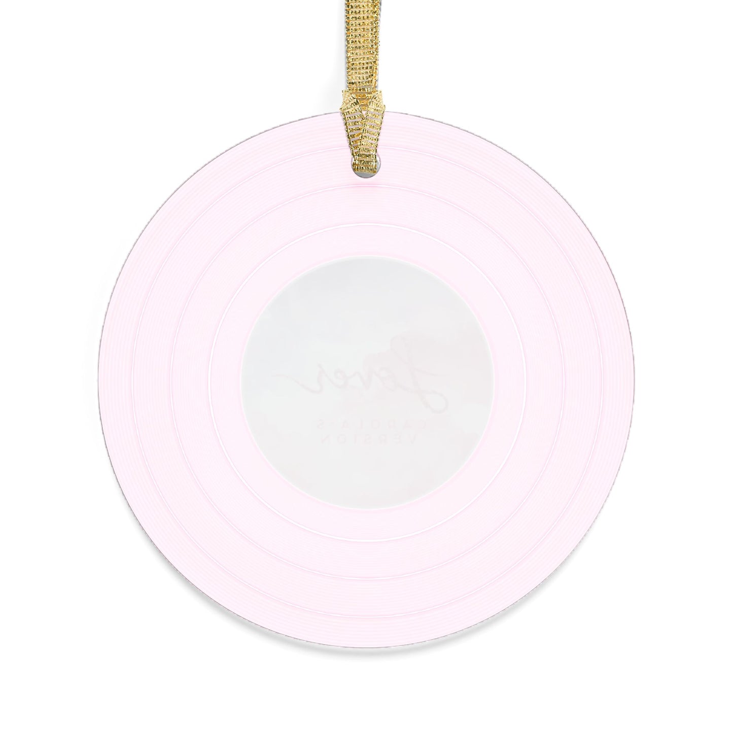 Personalized Acrylic Ornaments, LOVER Pink Clouds Vinyl Record | CUSTOM VERSION, Name or Era | 4" x 4" | Swiftie Gift Fan Present