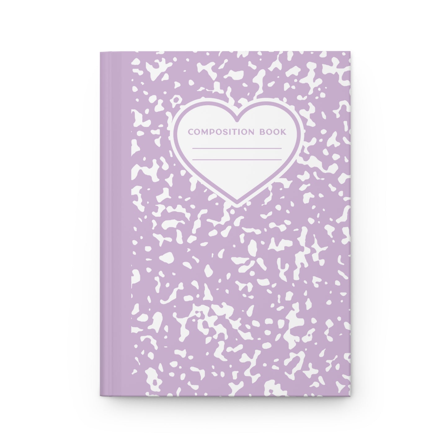 CUTE COMPOSITION BOOK Hardcover Journal 5.75"x8", 150 pages, Pastel Purple, Perfect Valentine's Day Gift for Girls/Coworker/Friend/Classmate