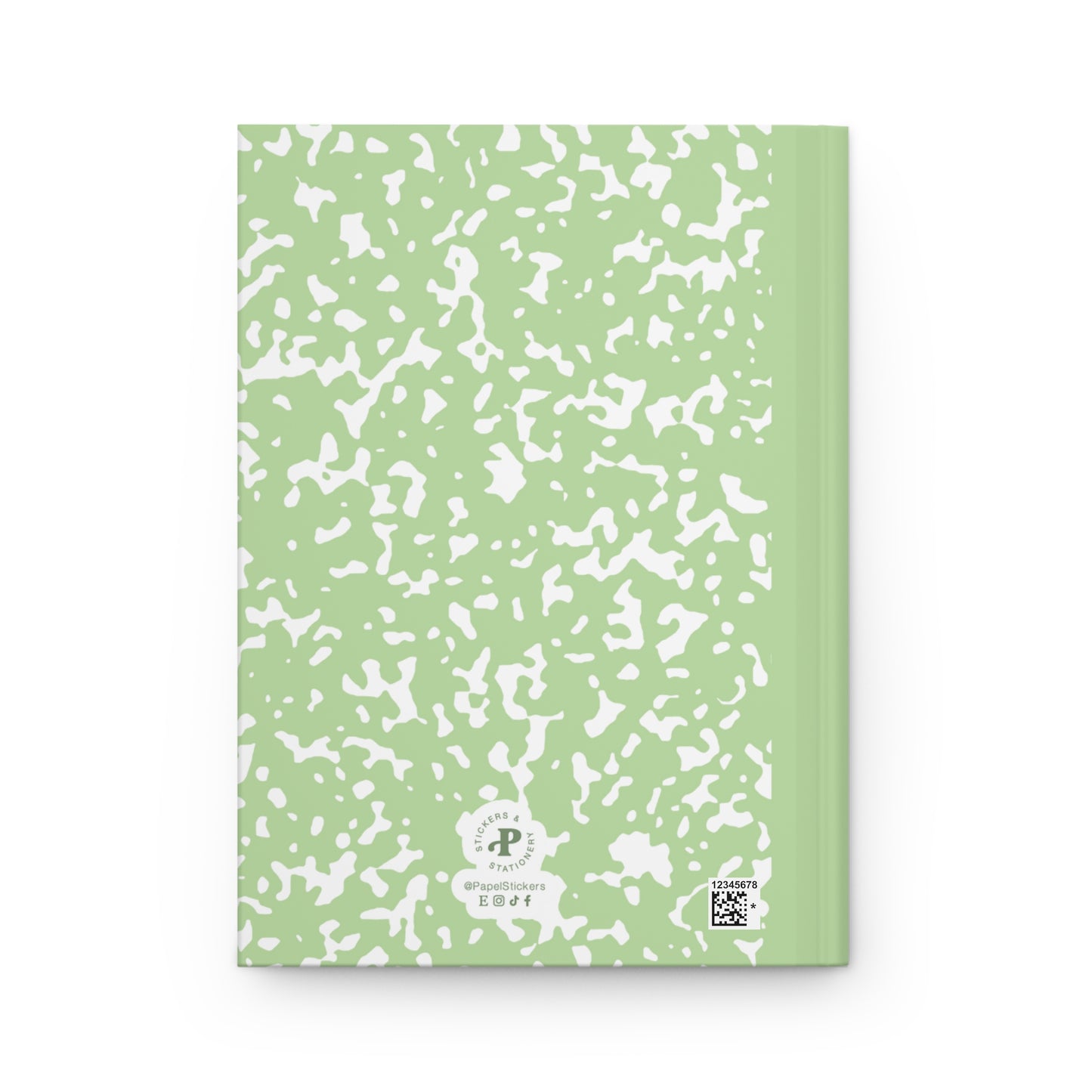 CUTE COMPOSITION BOOK Hardcover Journal 5.75"x8", 150 pages, Pastel Green, Perfect Valentine's Day Gift for Girls/Coworker/Friend/Classmate