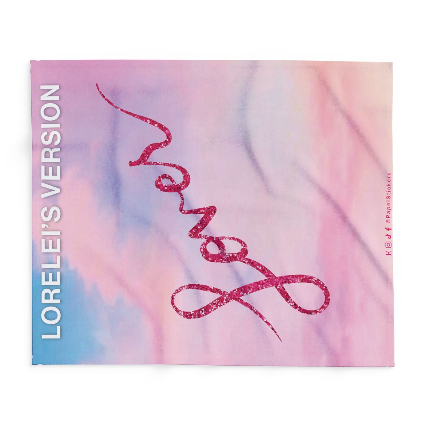 LOVER Pink Clouds Plush BLANKET | 30x40", 50x60" and 60x80" | Swiftie Personalized Gift Unique Present | T.S. Merch