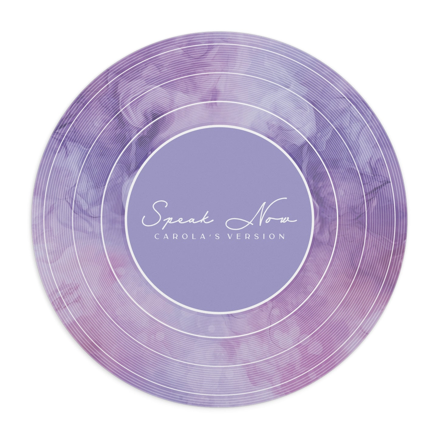 Personalized Mouse Pad, SPEAK Now Lavender Haze Vinyl Record | CUSTOM Version's Name or ERA | Round 8" x 8" | Swiftie Fan Gift Present