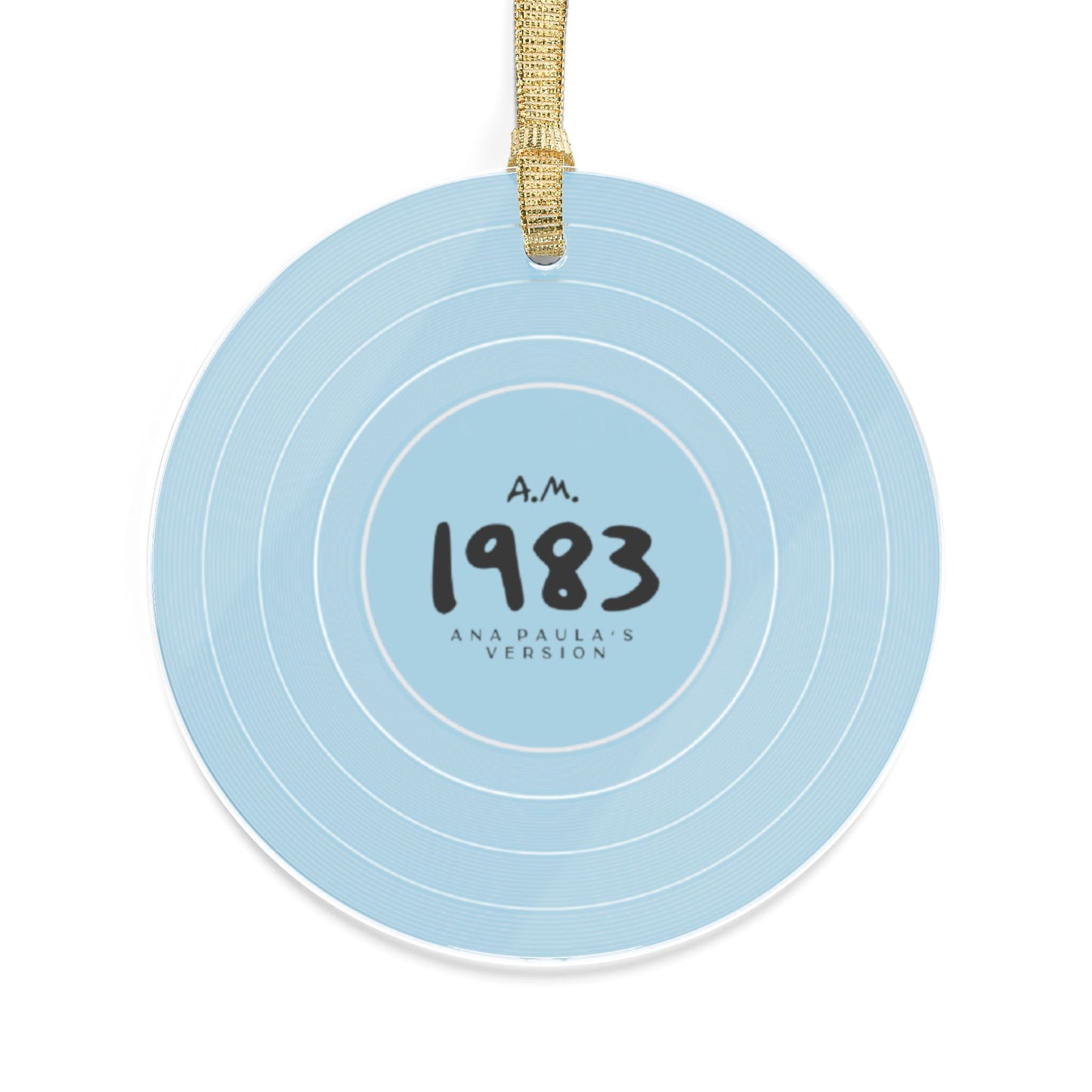 Personalized Acrylic Ornaments, 1989 Sky Blue Vinyl Record | CUSTOM VERSION, Name or Era | 4" x 4" | Swiftie Gift Fan Present