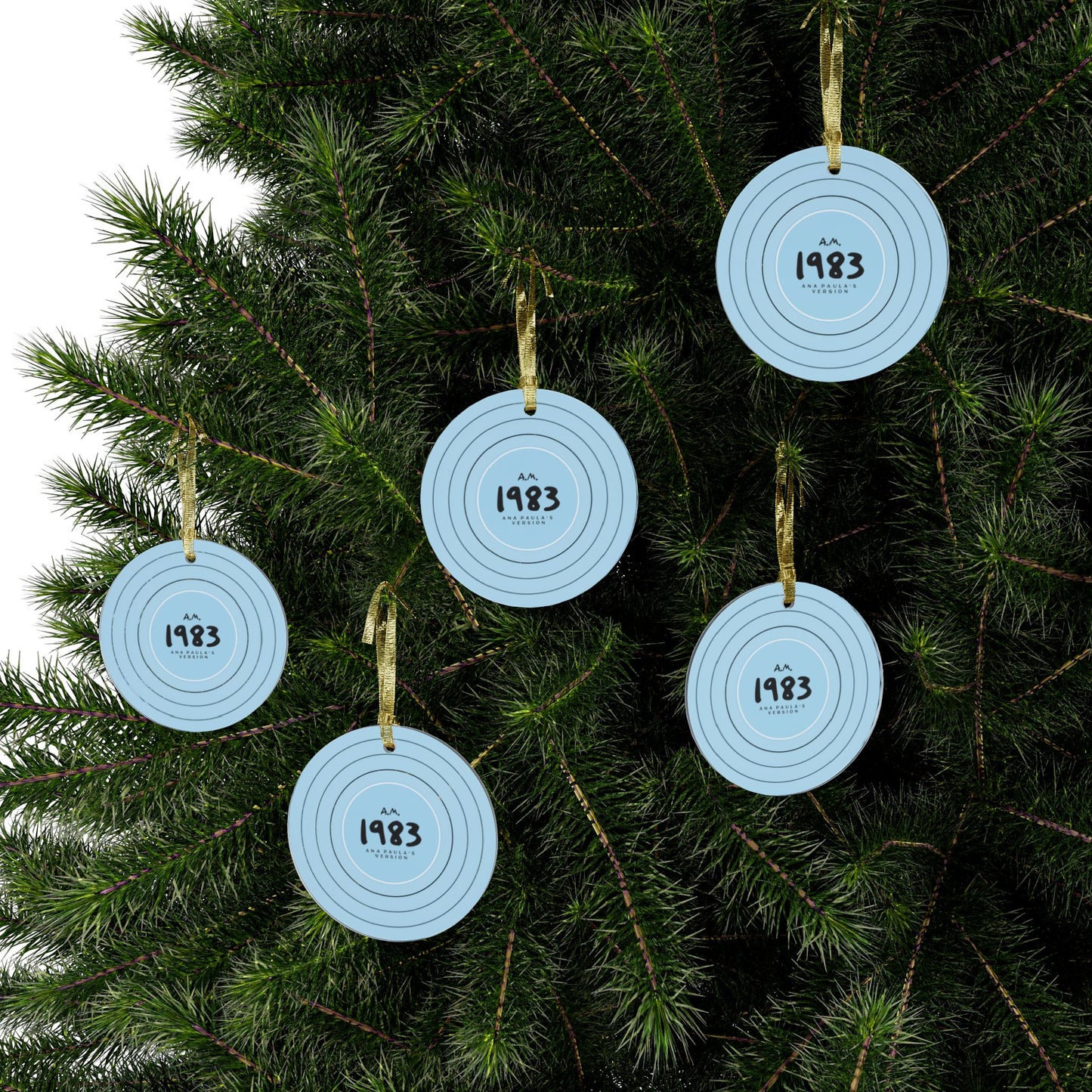 Personalized Acrylic Ornaments, 1989 Sky Blue Vinyl Record | CUSTOM VERSION, Name or Era | 4" x 4" | Swiftie Gift Fan Present