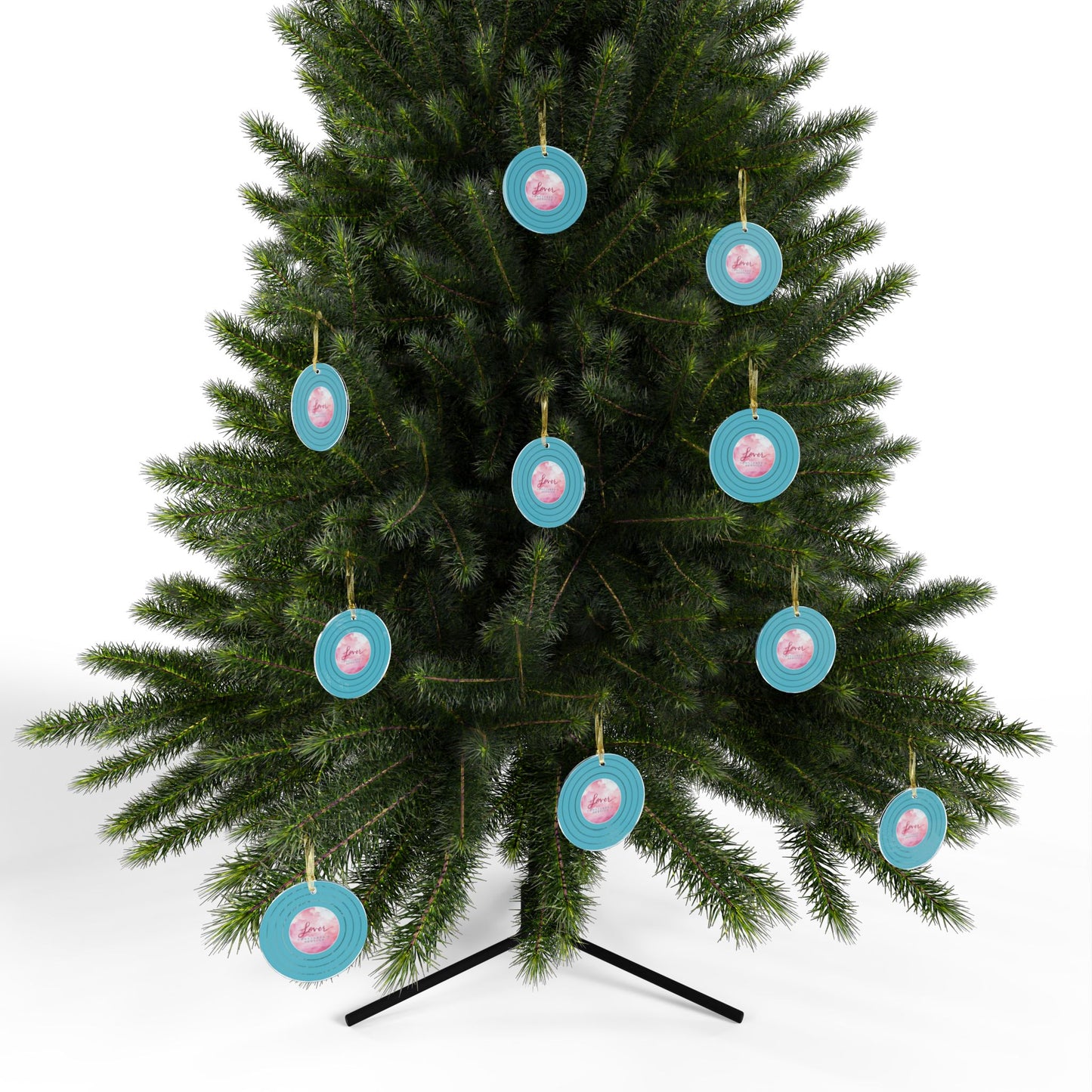 Personalized Acrylic Ornaments, LOVER Blue Clouds Vinyl Record | CUSTOM VERSION, Name or Era | 4" x 4" | Swiftie Gift Fan Present