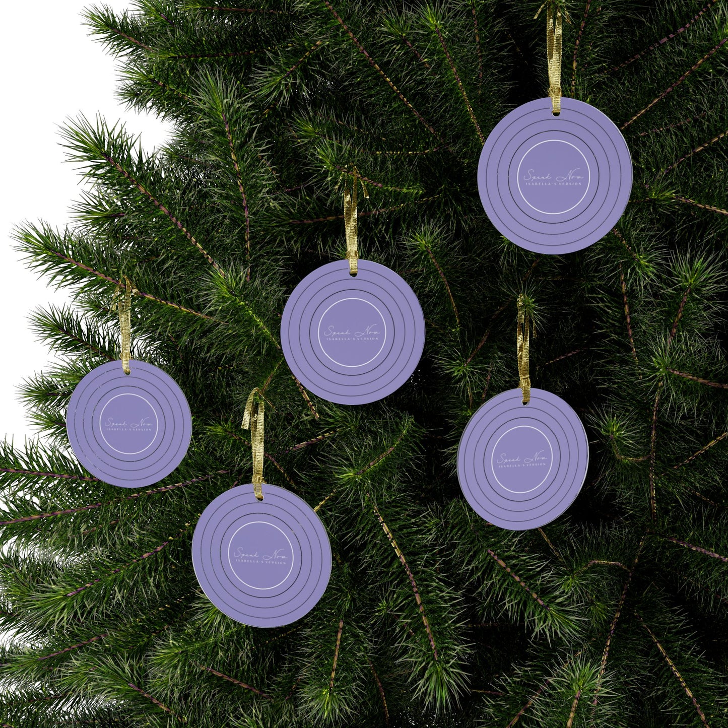 Personalized Acrylic Ornaments, SPEAK NOW Purple Vinyl Record | CUSTOM Version, Name or Era | 4" x 4" | Swiftie Gift Fan Present