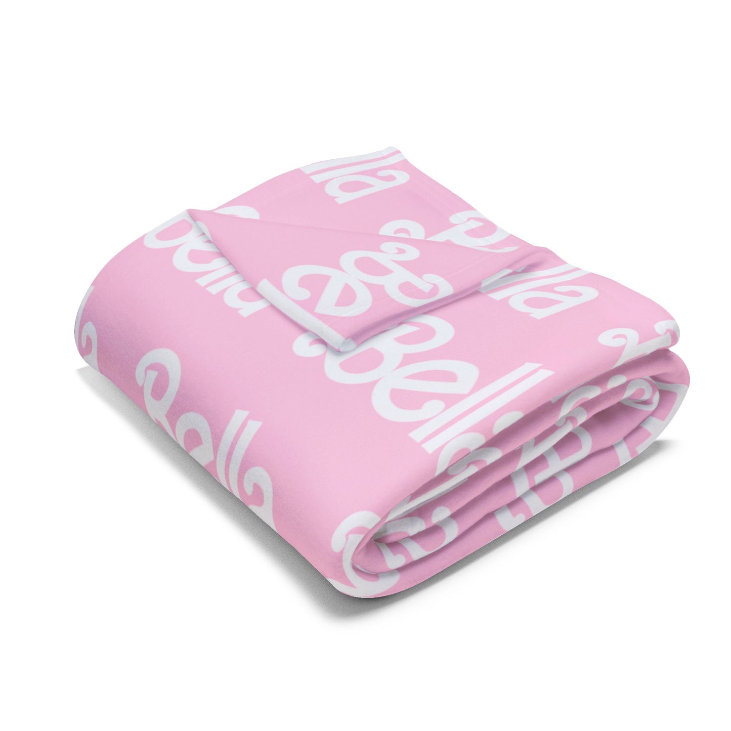 PERSONALIZED Doll FONT Plush BLANKET | Hot or Light Pink , 30x40", 50x60" and 60x80" | Swiftie Personalized Gift Unique Present | T.S. Merch