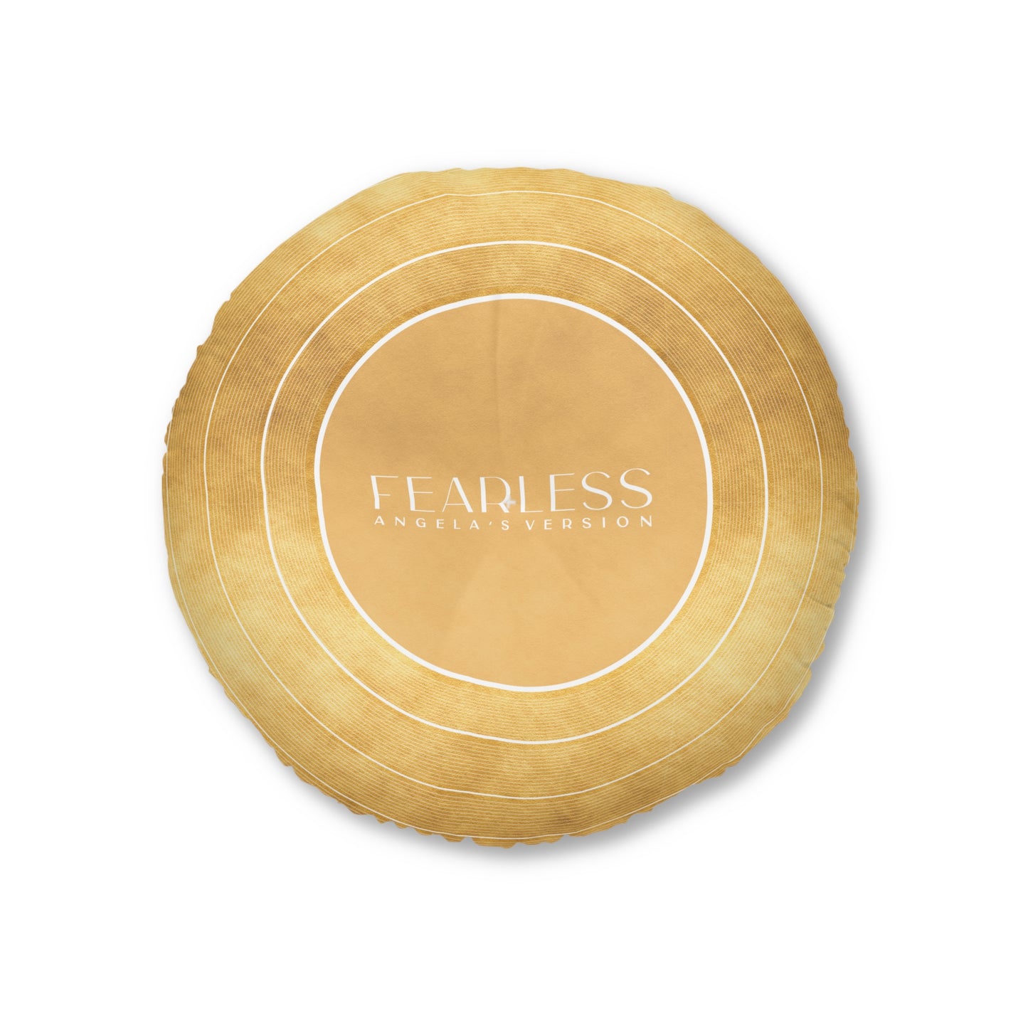 Personalized Tufted Floor Pillow, FEARLESS Faux Gold Vinyl Record l CUSTOM Version Name and Era | 30"x30" & 26"x26" | Swiftie Gift Fan