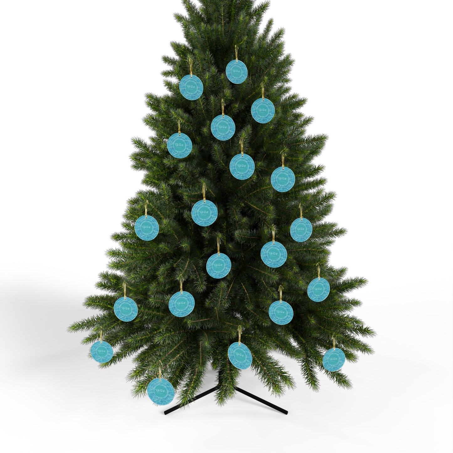 Personalized Acrylic Ornaments | Pool Water BLUE Vinyl Record | CUSTOM Version, Name or Era | 4" x 4" | Swiftie Gift Fan Present