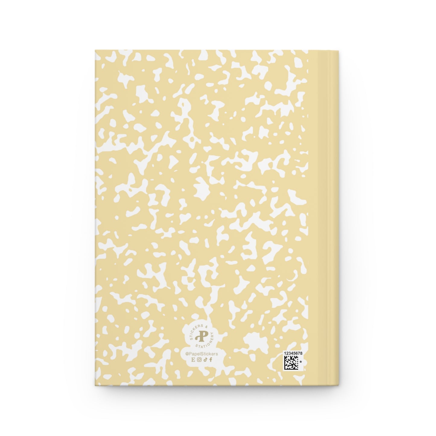 CUTE COMPOSITION BOOK Hardcover Journal 5.75"x8", 150 pages, Pastel Yellow, Perfect Valentine's Day Gift for Girls/Coworker/Friend/Classmate