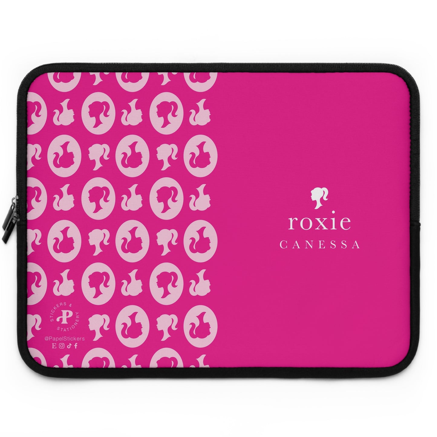 Barbie/Kate Spade inspired Hot Pink Laptop Sleeve | 7", 10", 13", 15", and 17" | Unique Mother's Day Gift | Custom Teacher Appreciation Gift