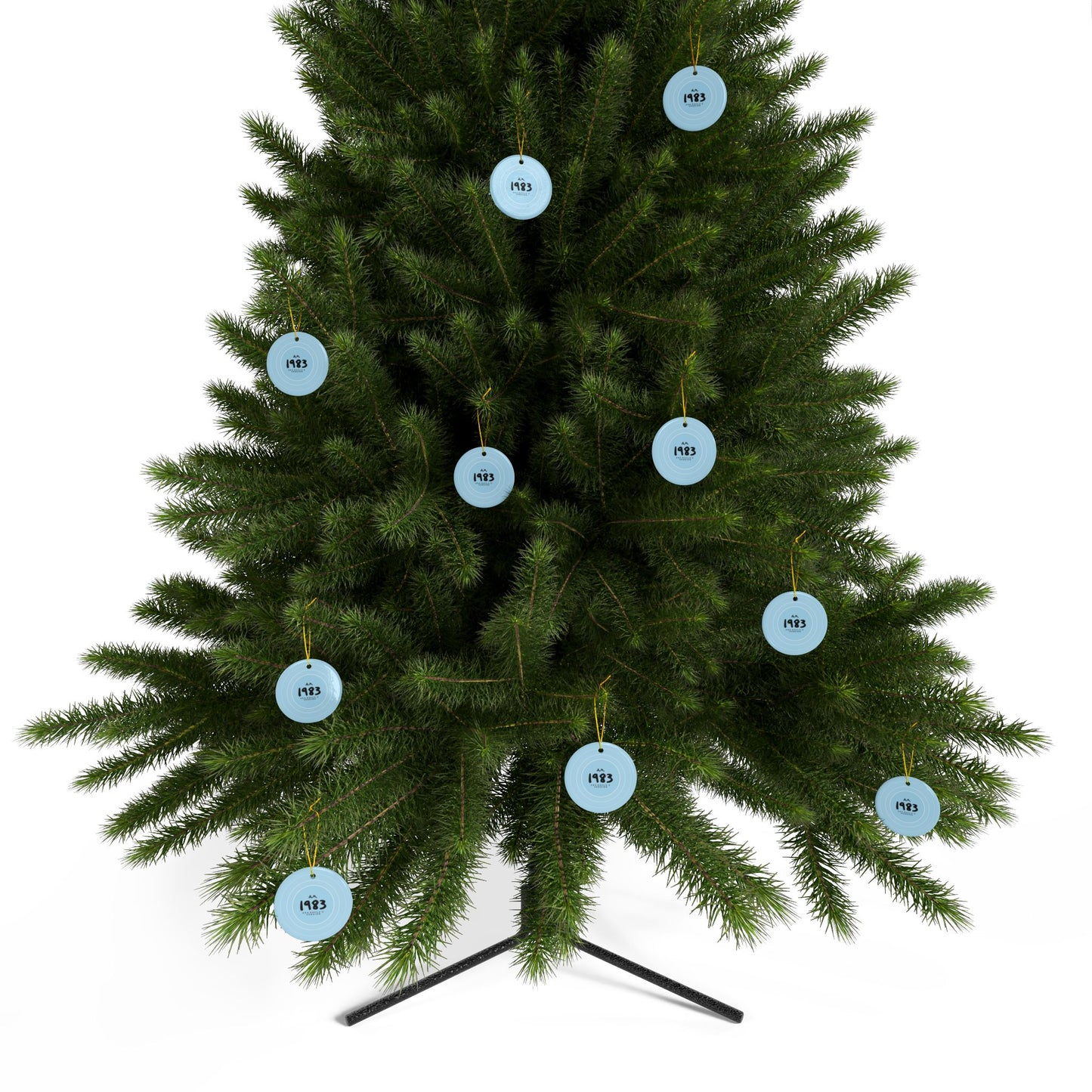 Personalized Ceramic Ornament, 1989 Sky Blue Vinyl Record | CUSTOM VERSION's Name or Era | 4" x 4" | Swiftie Gift Fan Present