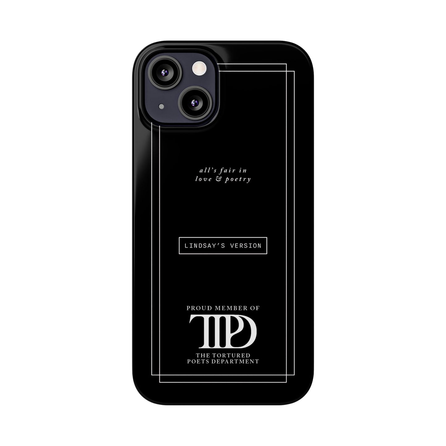 TTPD Custom Slim iPhone Cases | Personalized Name | iPhone Mini, Plus, Pro Max 15 to 7 | Perfect Present Swiftie Fan Gift Stocking Stuffer