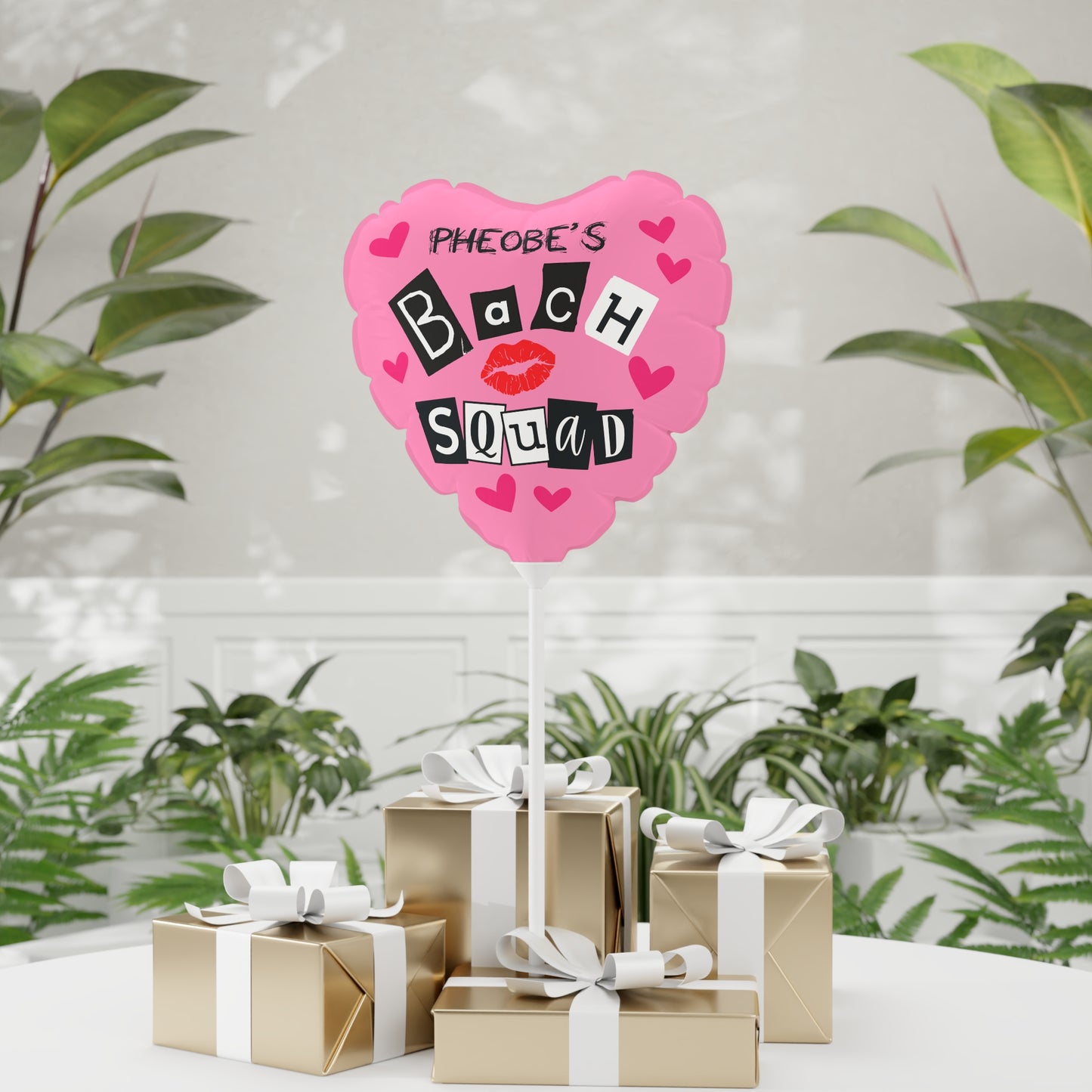 MEAN Girls BACH SQUAD Pink Balloon 11" | Round and Heart-shaped | Bachelorette Party Decoration | Y2K