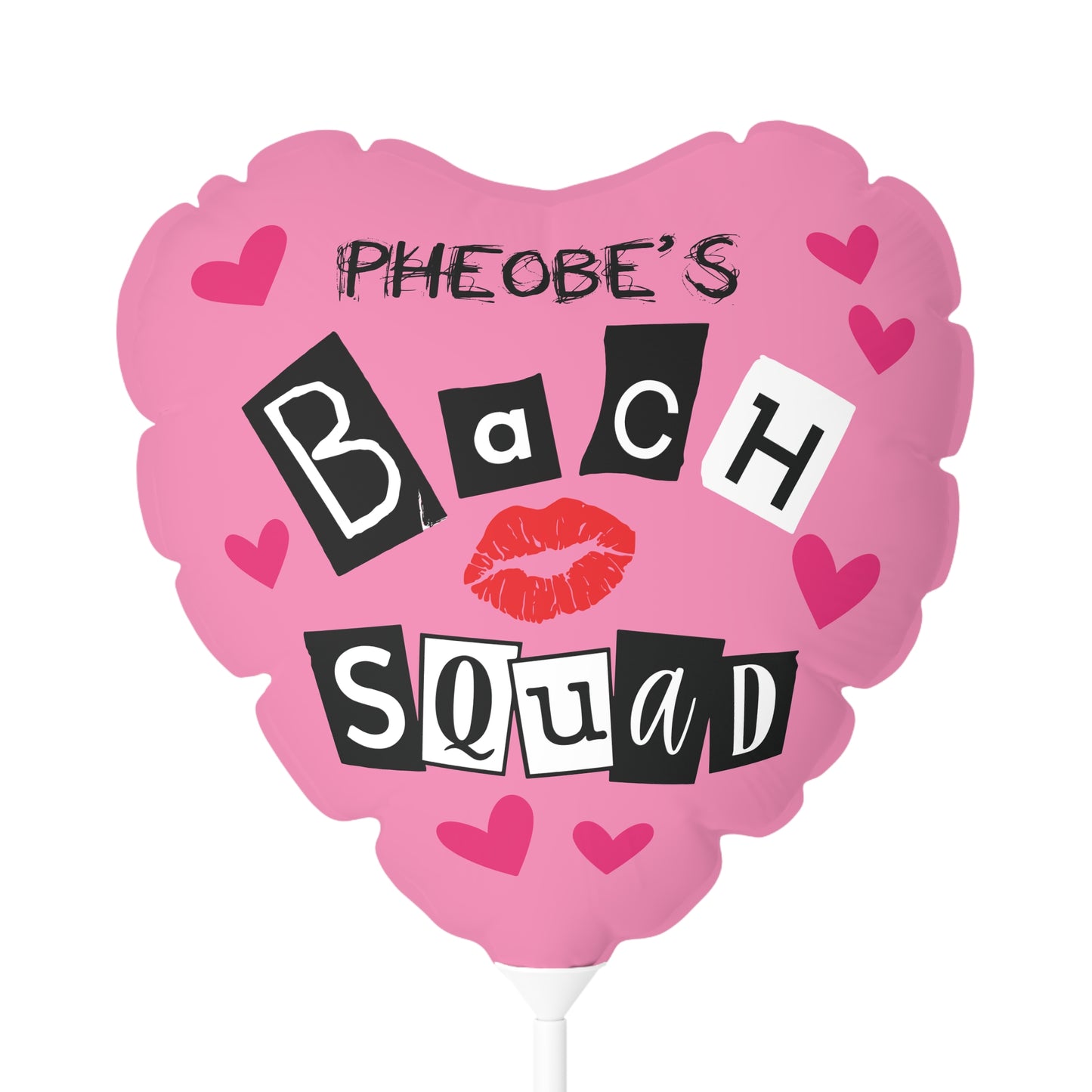 MEAN Girls BACH SQUAD Pink Balloon 11" | Round and Heart-shaped | Bachelorette Party Decoration | Y2K