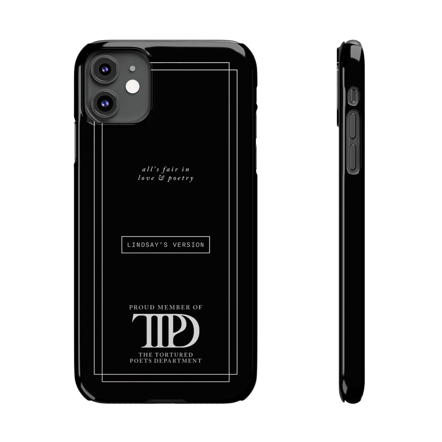 TTPD Custom Slim iPhone Cases | Personalized Name | iPhone Mini, Plus, Pro Max 15 to 7 | Perfect Present Swiftie Fan Gift Stocking Stuffer