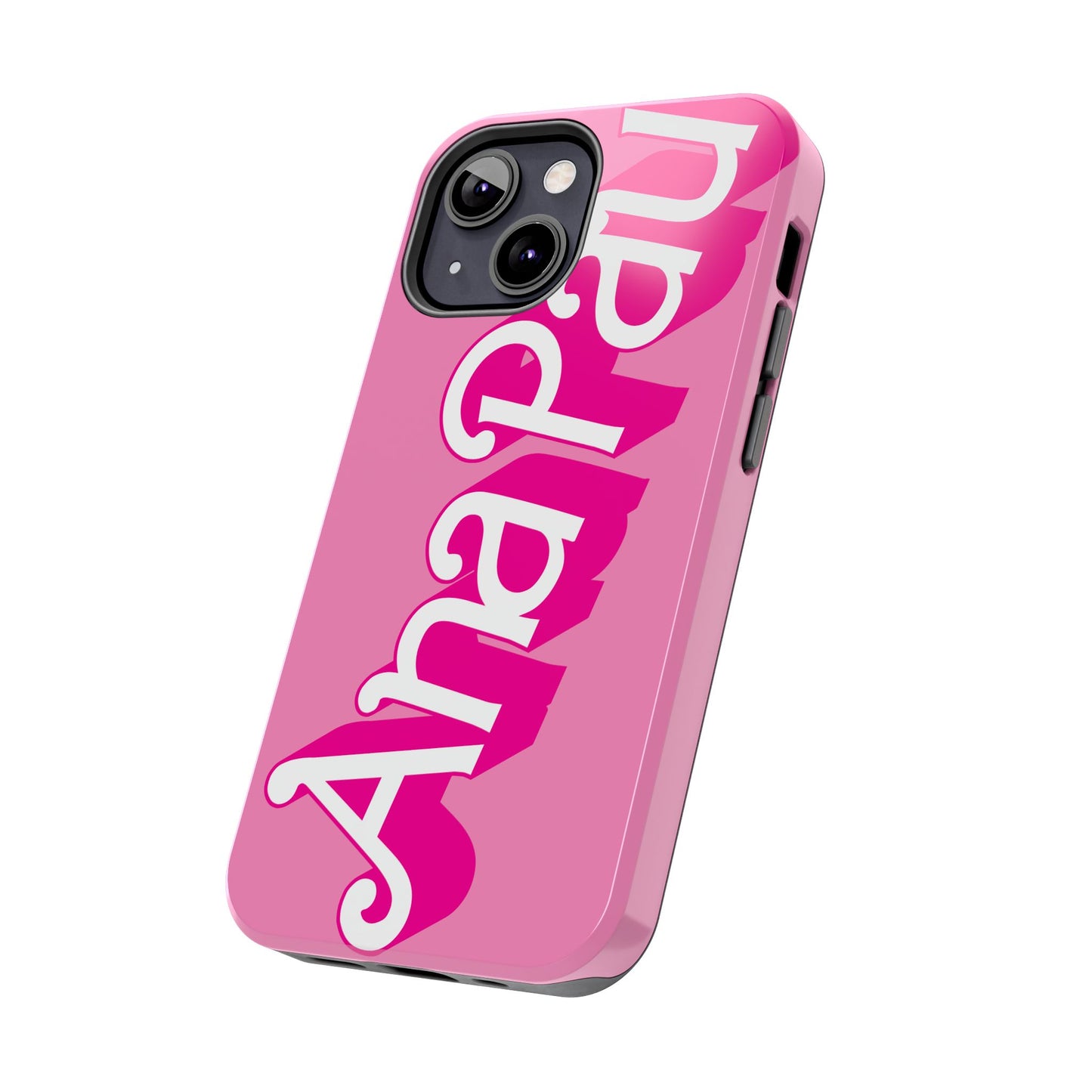 Hot PINK TOUGH IPHONE Cases | Supports wireless charging (not for MagSafe) | Personalized Mother's Day Gift for Wife, Sister or Grandmother