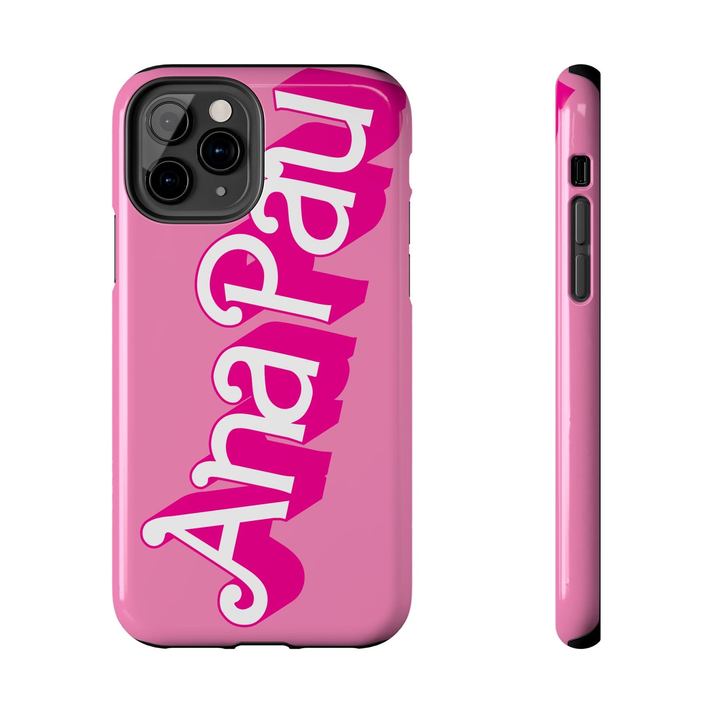 Hot PINK TOUGH IPHONE Cases | Supports wireless charging (not for MagSafe) | Personalized Mother's Day Gift for Wife, Sister or Grandmother