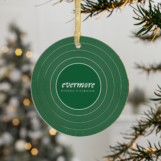 Personalized Acrylic Ornaments, EVERMORE Forest Green Vinyl Record | CUSTOM VERSION Name or Era | 4" x 4" | Swiftie Gift Fan Present