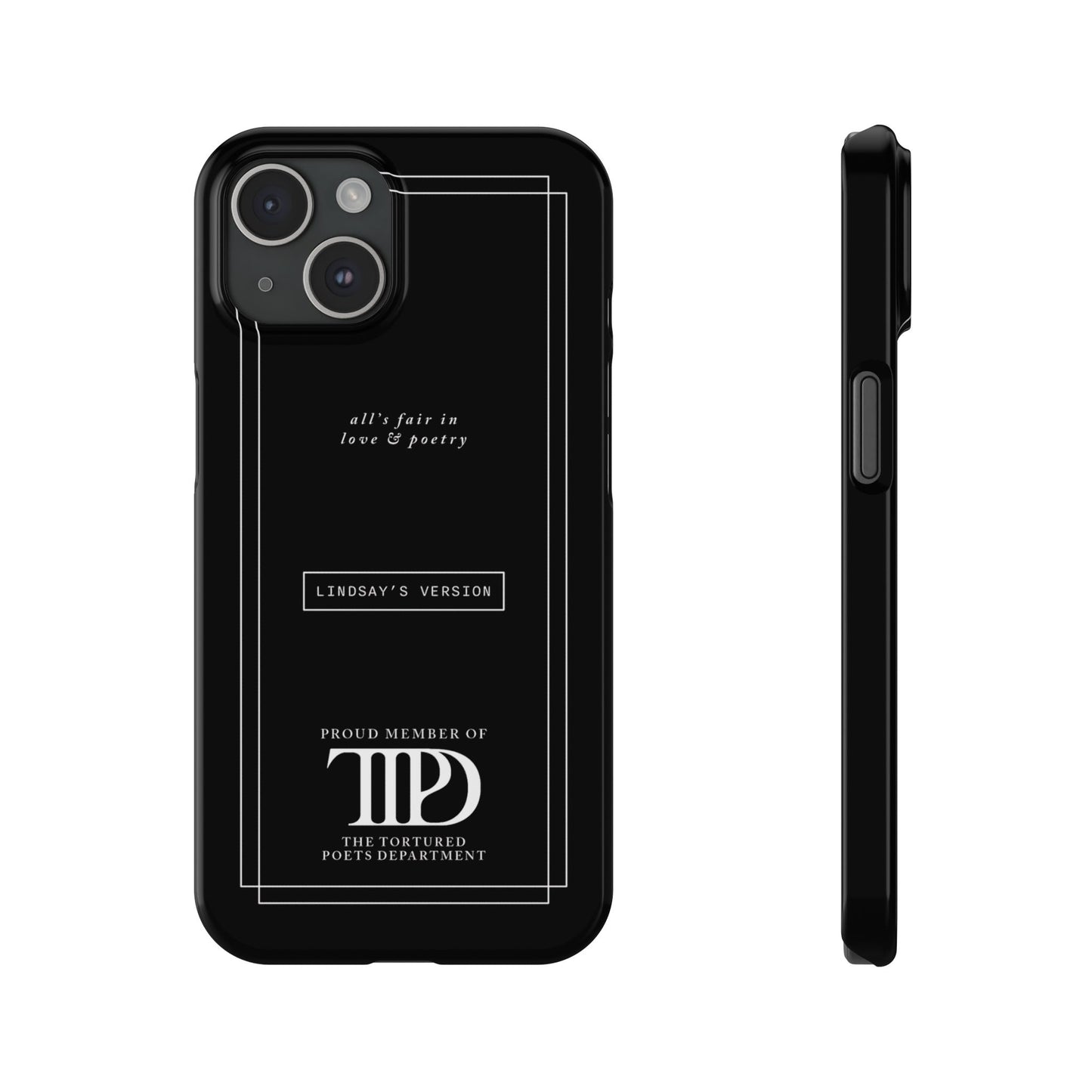 TTPD Custom Slim iPhone Cases | Personalized Name | iPhone Mini, Plus, Pro Max 15 to 7 | Perfect Present Swiftie Fan Gift Stocking Stuffer