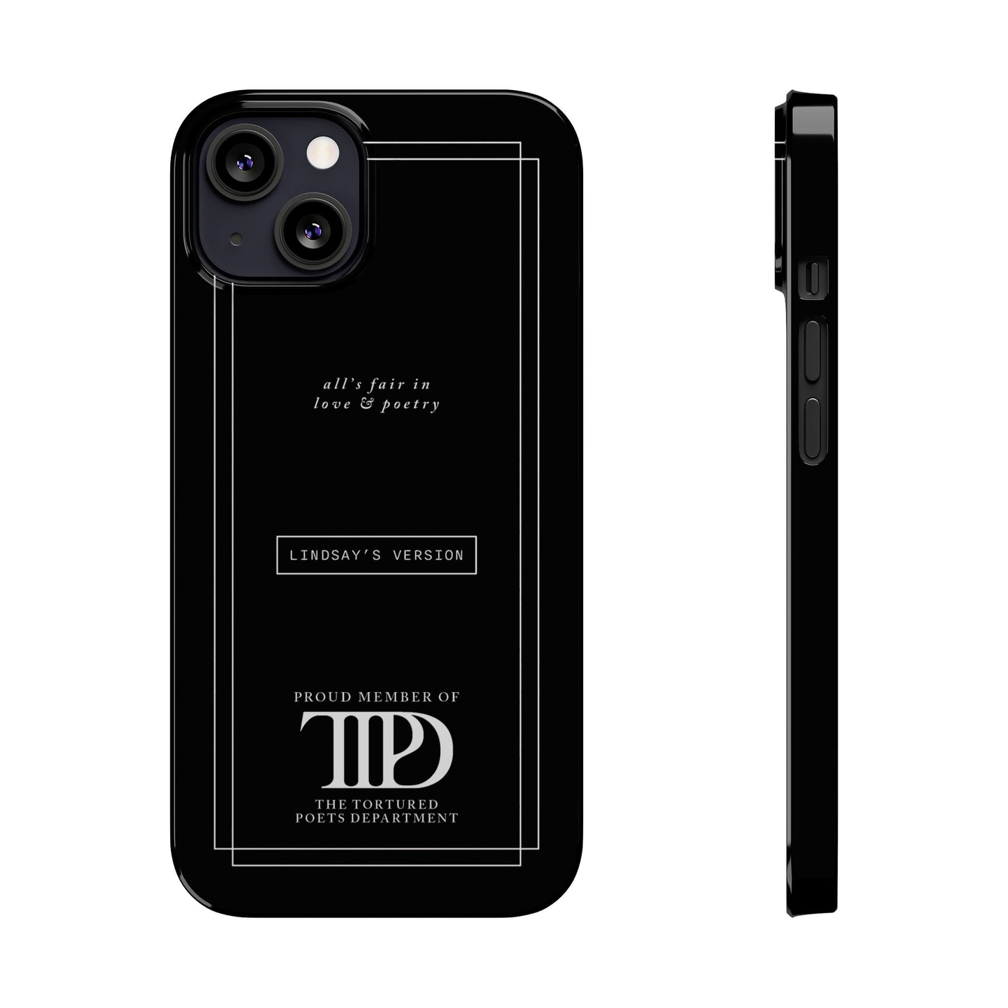 TTPD Custom Slim iPhone Cases | Personalized Name | iPhone Mini, Plus, Pro Max 15 to 7 | Perfect Present Swiftie Fan Gift Stocking Stuffer