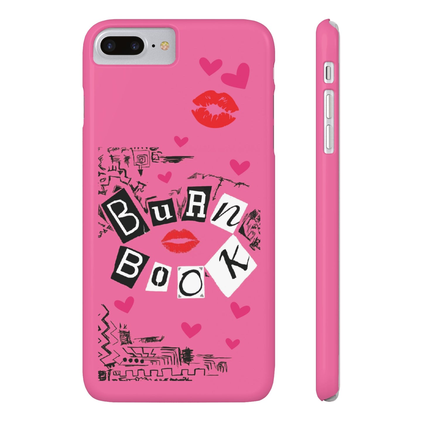 MEAN GIRLS BURN Book Pink Slim iPhone Cases | iPhone 15 to iPhone 7 | Perfect Unique Valentine's Day Gift