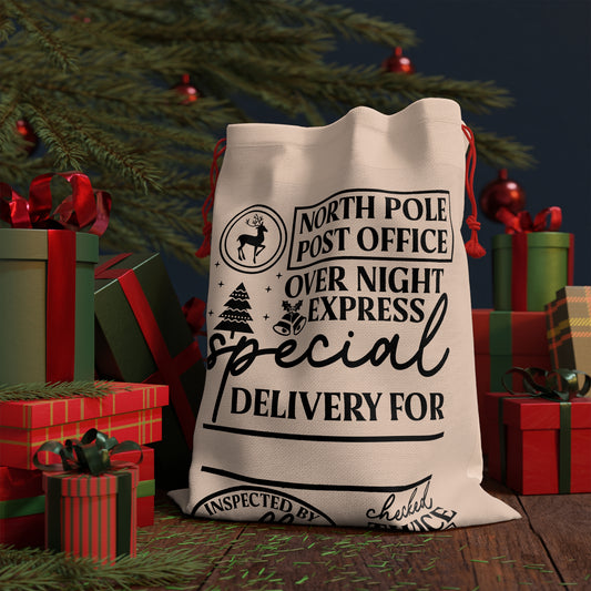 Gift Bag from SANTA SACK, North pole reindeer main deliver to