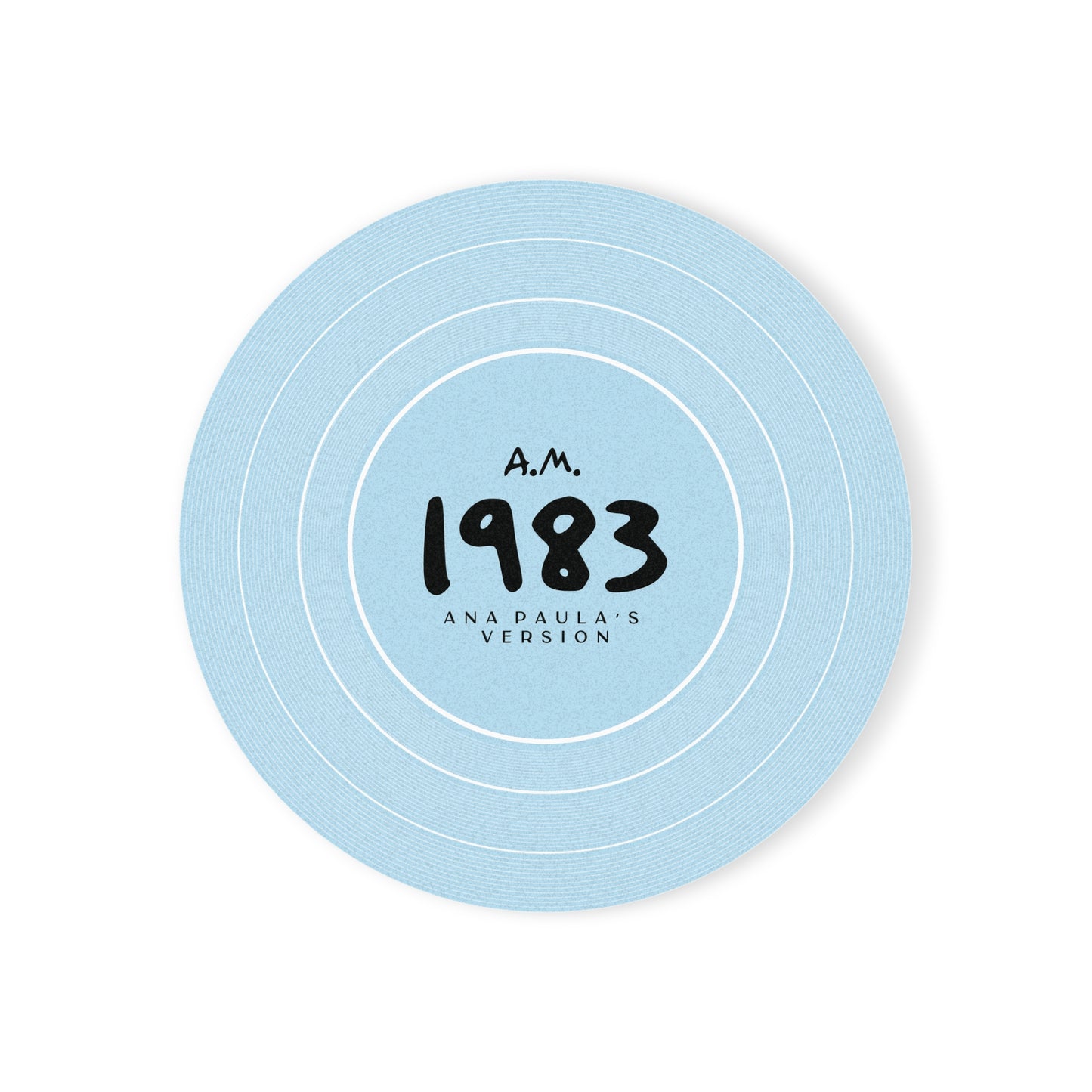 Personalized Cork Back Coaster 1989 Sky Blue Vinyl Record | CUSTOM VERSION's Name or Era | 4" x 4" | Swiftie Gift Fan Present