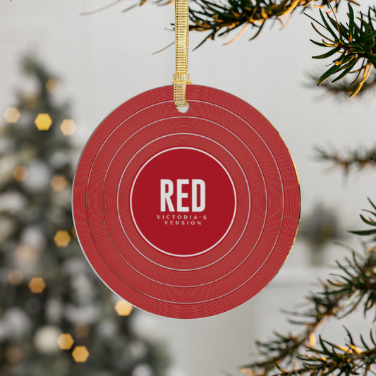 Personalized Acrylic Ornaments, RED Vinyl Record | CUSTOM VERSION, Name or Era | 4" x 4" | Swiftie Gift Fan Present