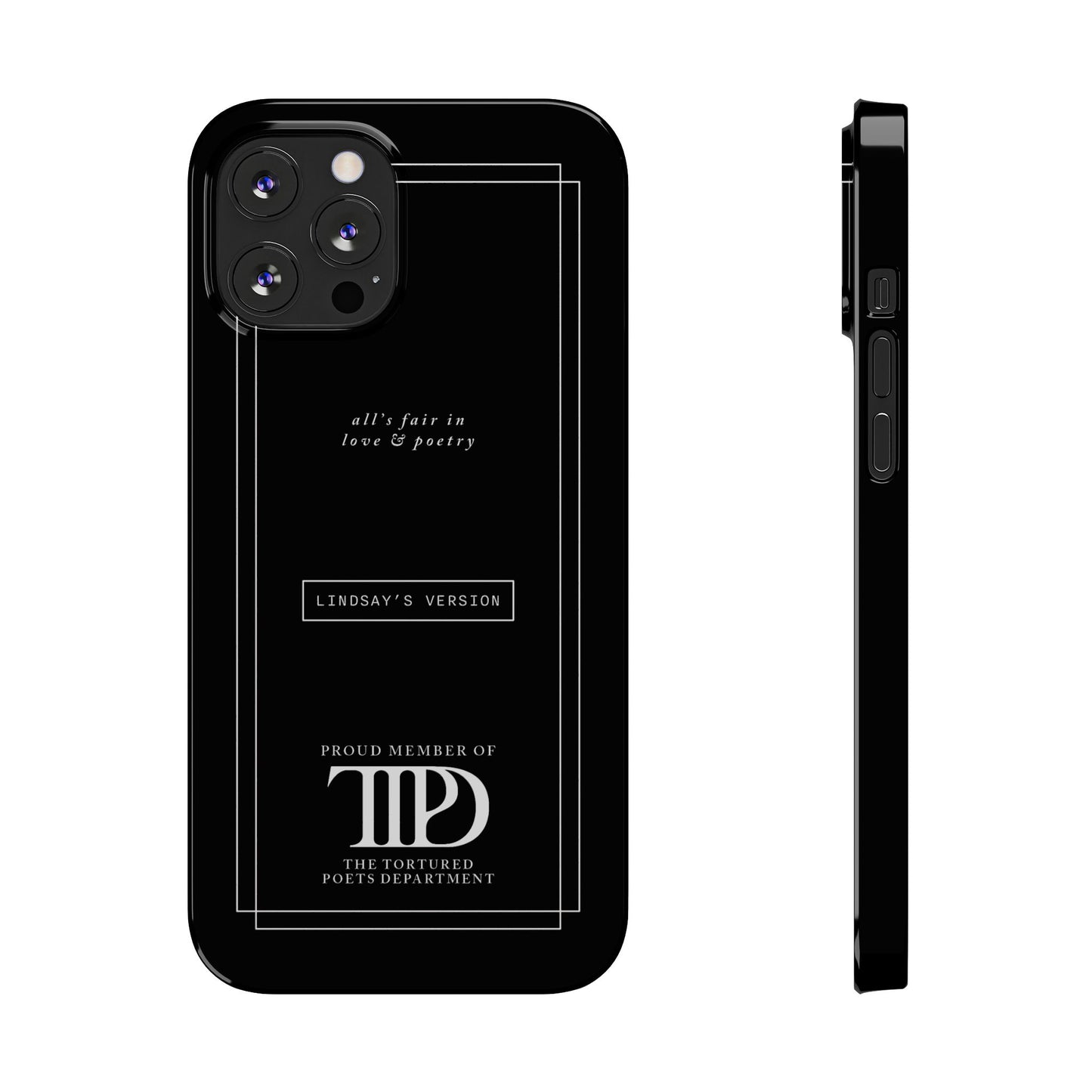 TTPD Custom Slim iPhone Cases | Personalized Name | iPhone Mini, Plus, Pro Max 15 to 7 | Perfect Present Swiftie Fan Gift Stocking Stuffer