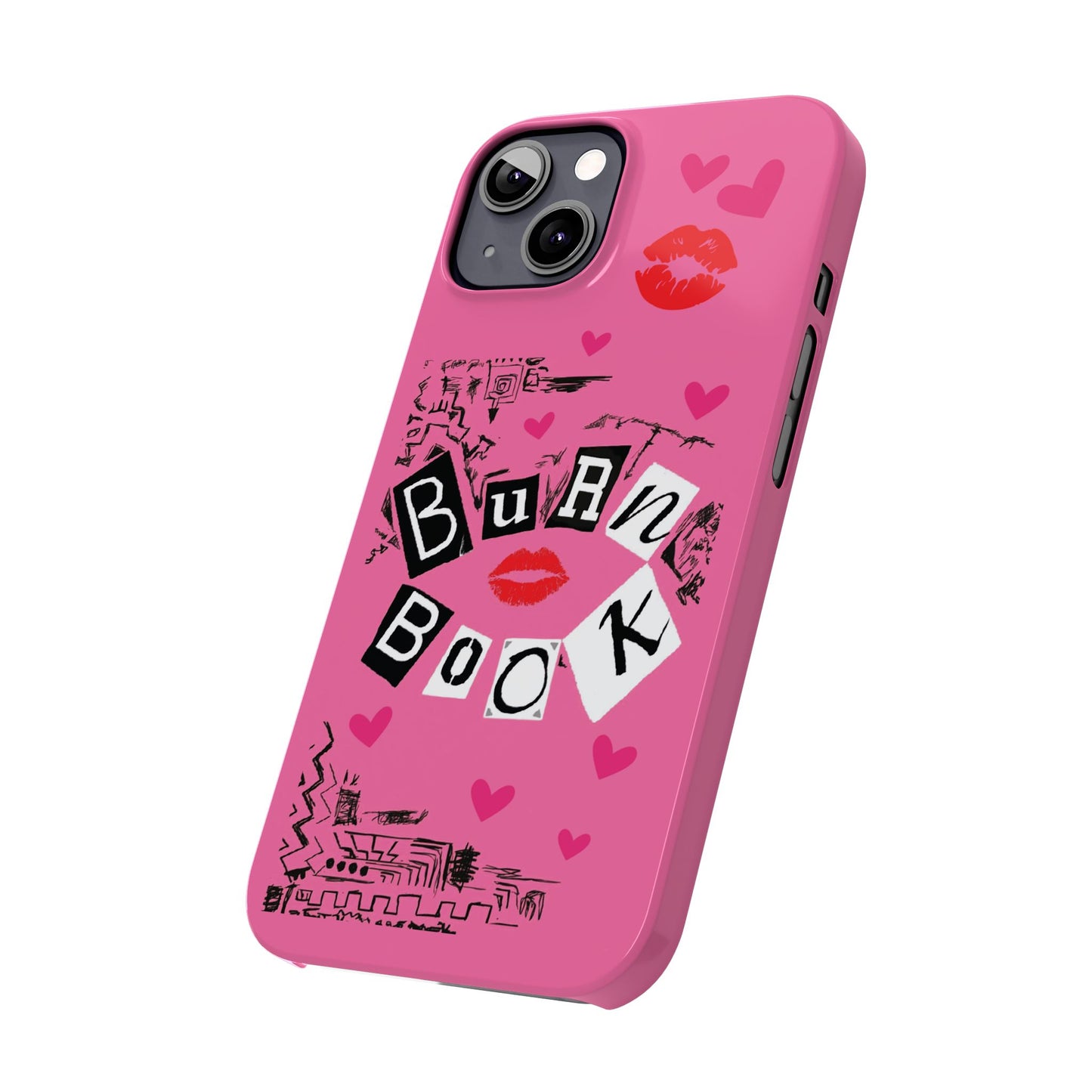 MEAN GIRLS BURN Book Pink Slim iPhone Cases | iPhone 15 to iPhone 7 | Perfect Unique Valentine's Day Gift