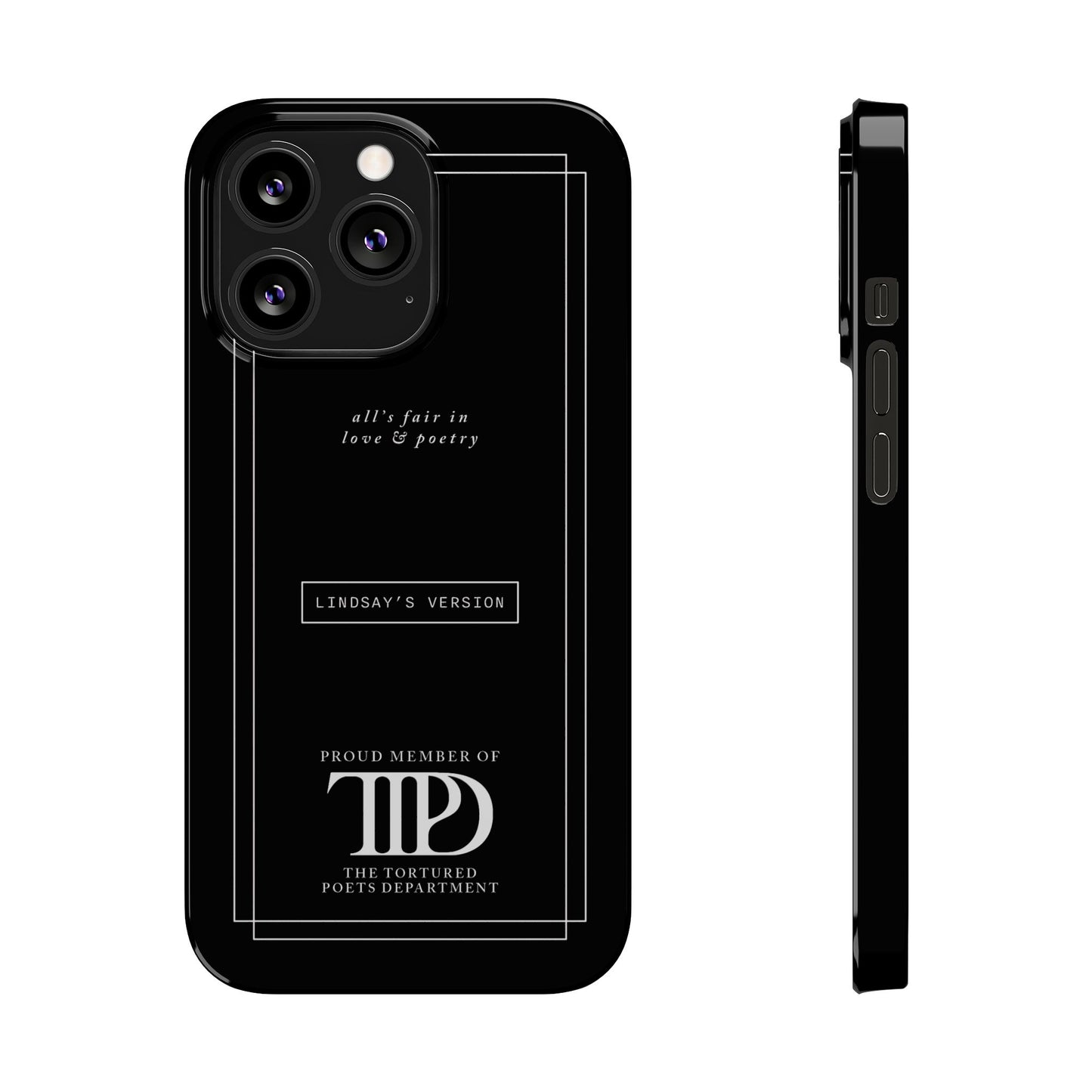 TTPD Custom Slim iPhone Cases | Personalized Name | iPhone Mini, Plus, Pro Max 15 to 7 | Perfect Present Swiftie Fan Gift Stocking Stuffer