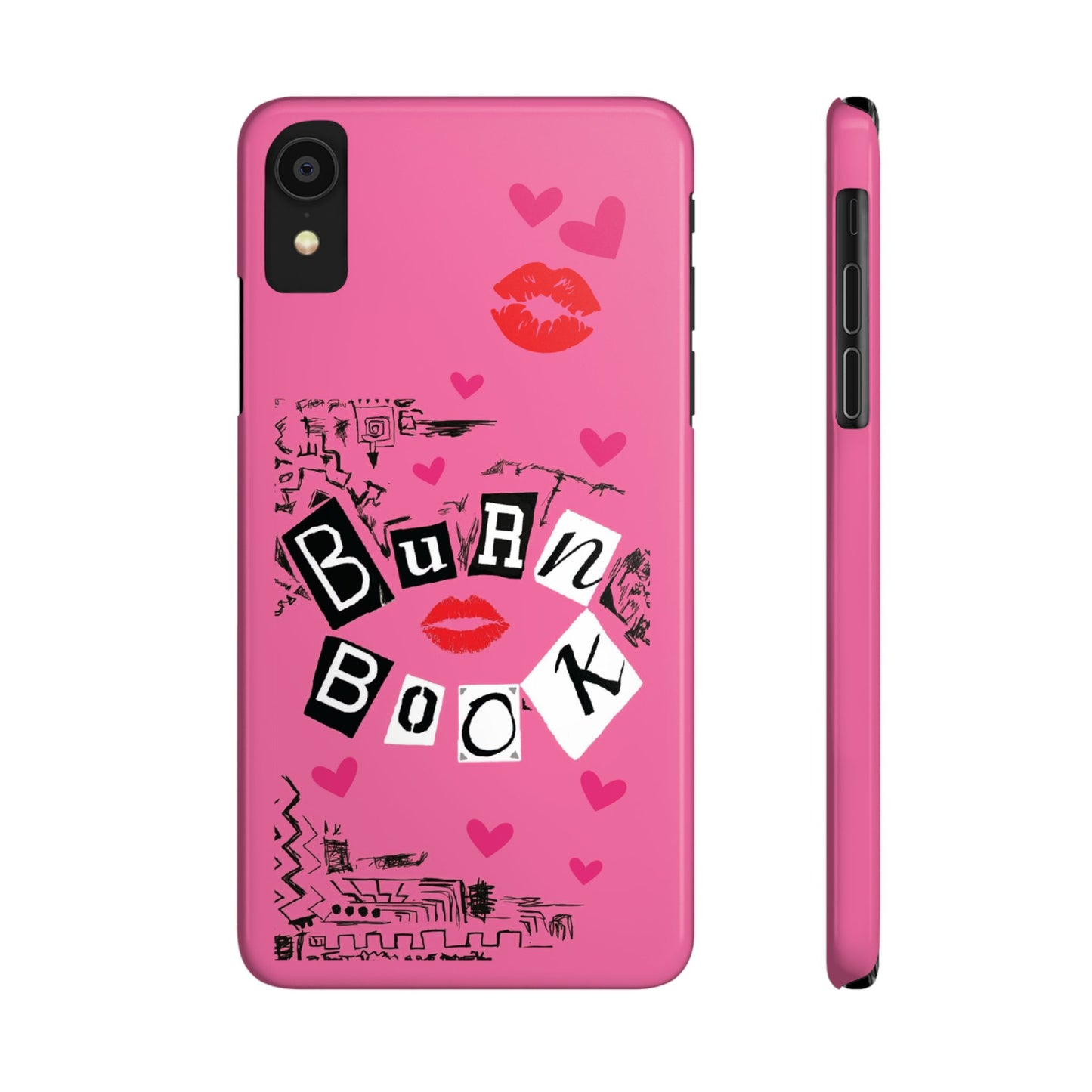 MEAN GIRLS BURN Book Pink Slim iPhone Cases | iPhone 15 to iPhone 7 | Perfect Unique Valentine's Day Gift