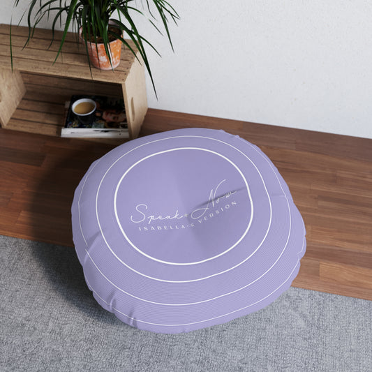 Personalized Tufted Floor Pillow, SPEAK NOW Purple Vinyl Record l CUSTOM Version Name and Era | 30"x30" & 26"x26" | Swiftie Gift Fan