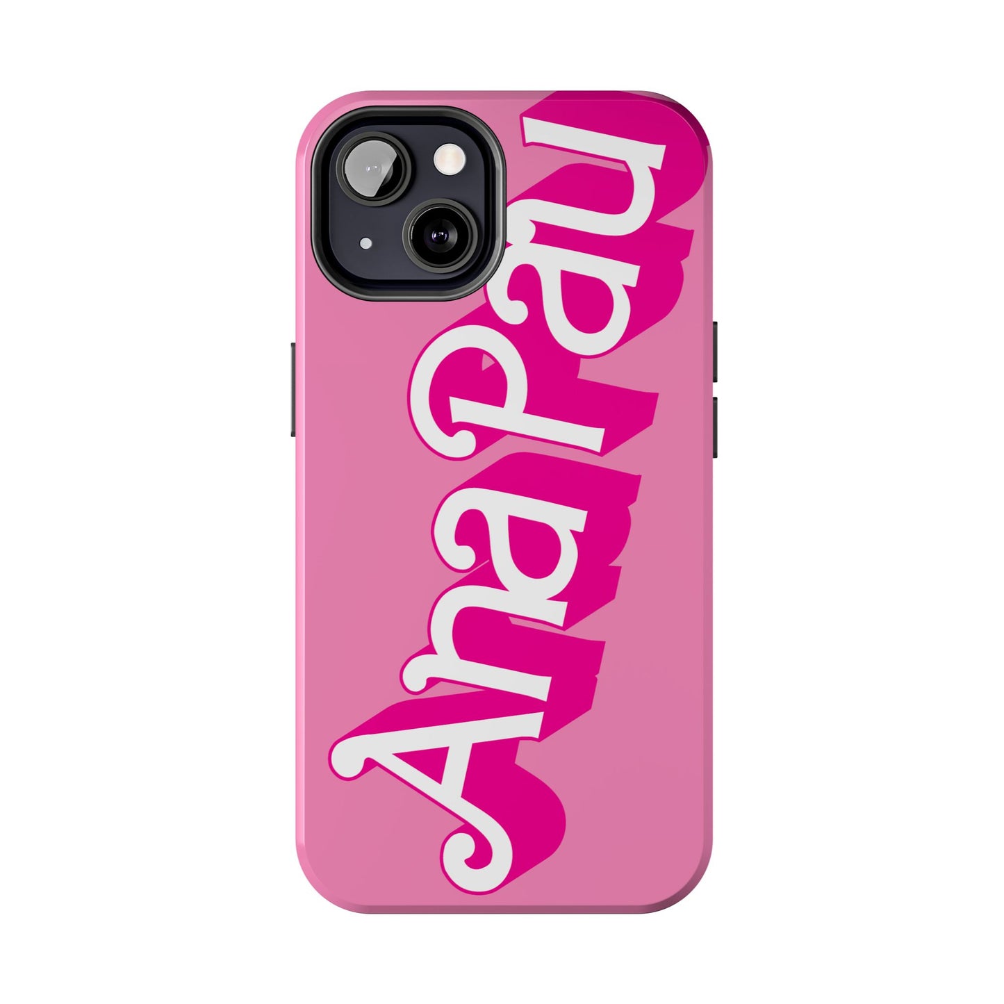 Hot PINK TOUGH IPHONE Cases | Supports wireless charging (not for MagSafe) | Personalized Mother's Day Gift for Wife, Sister or Grandmother