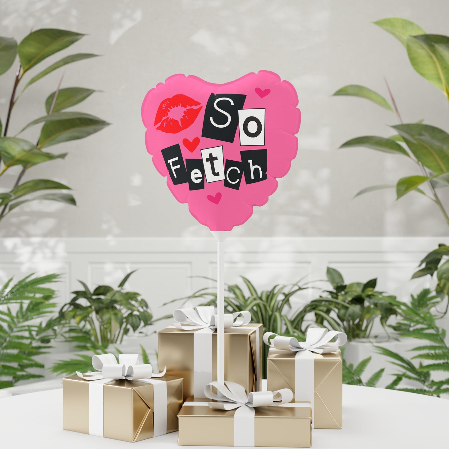 MEAN GIRLS Pink Balloon 11" | So FETCH | Round and Heart-shaped | Unique Valentine's Day Party Decor Gift | Y2K