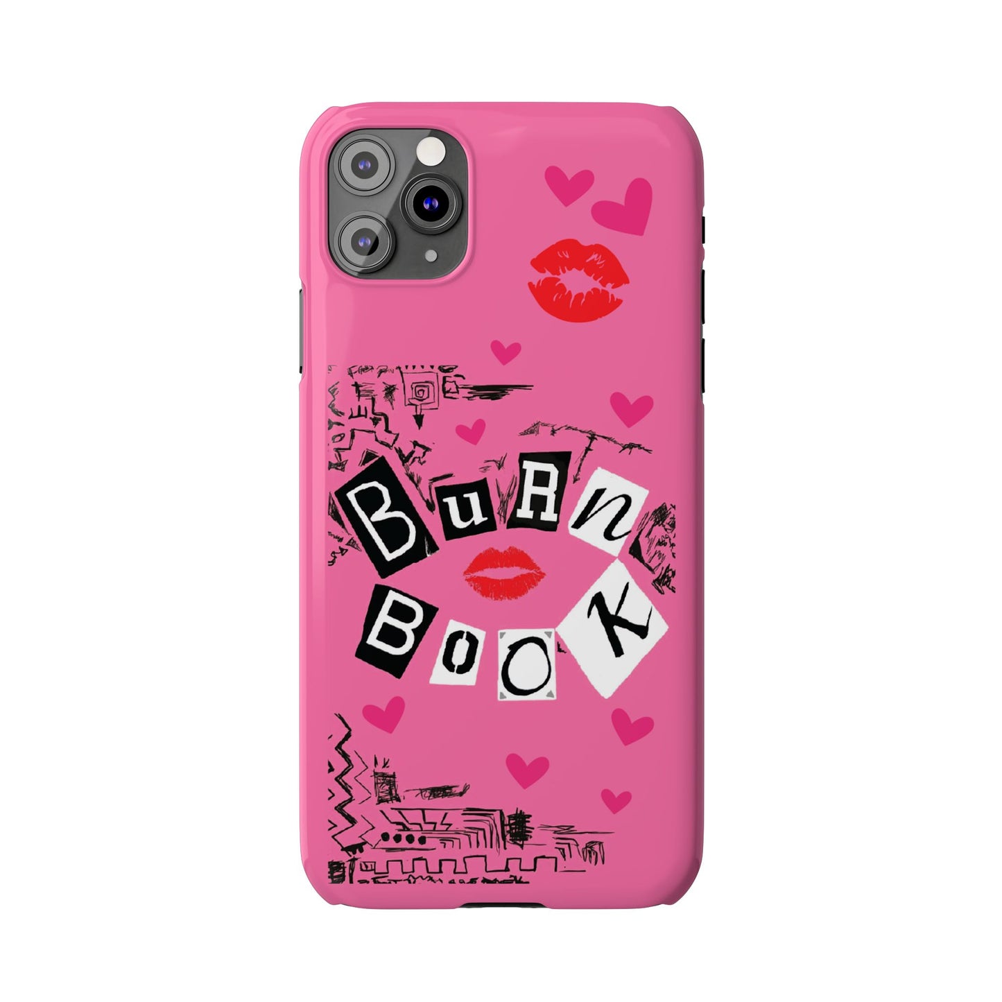 MEAN GIRLS BURN Book Pink Slim iPhone Cases | iPhone 15 to iPhone 7 | Perfect Unique Valentine's Day Gift