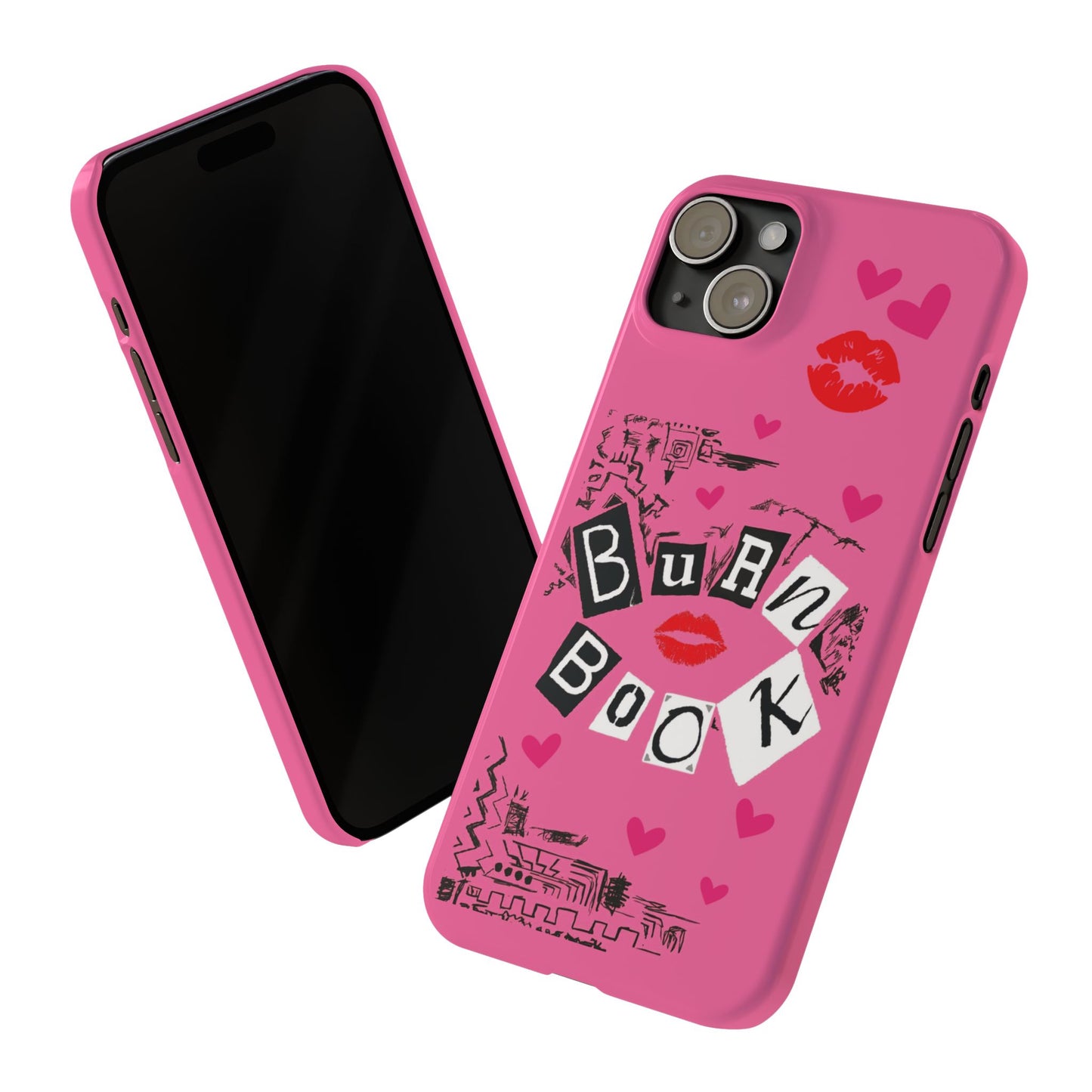 MEAN GIRLS BURN Book Pink Slim iPhone Cases | iPhone 15 to iPhone 7 | Perfect Unique Valentine's Day Gift