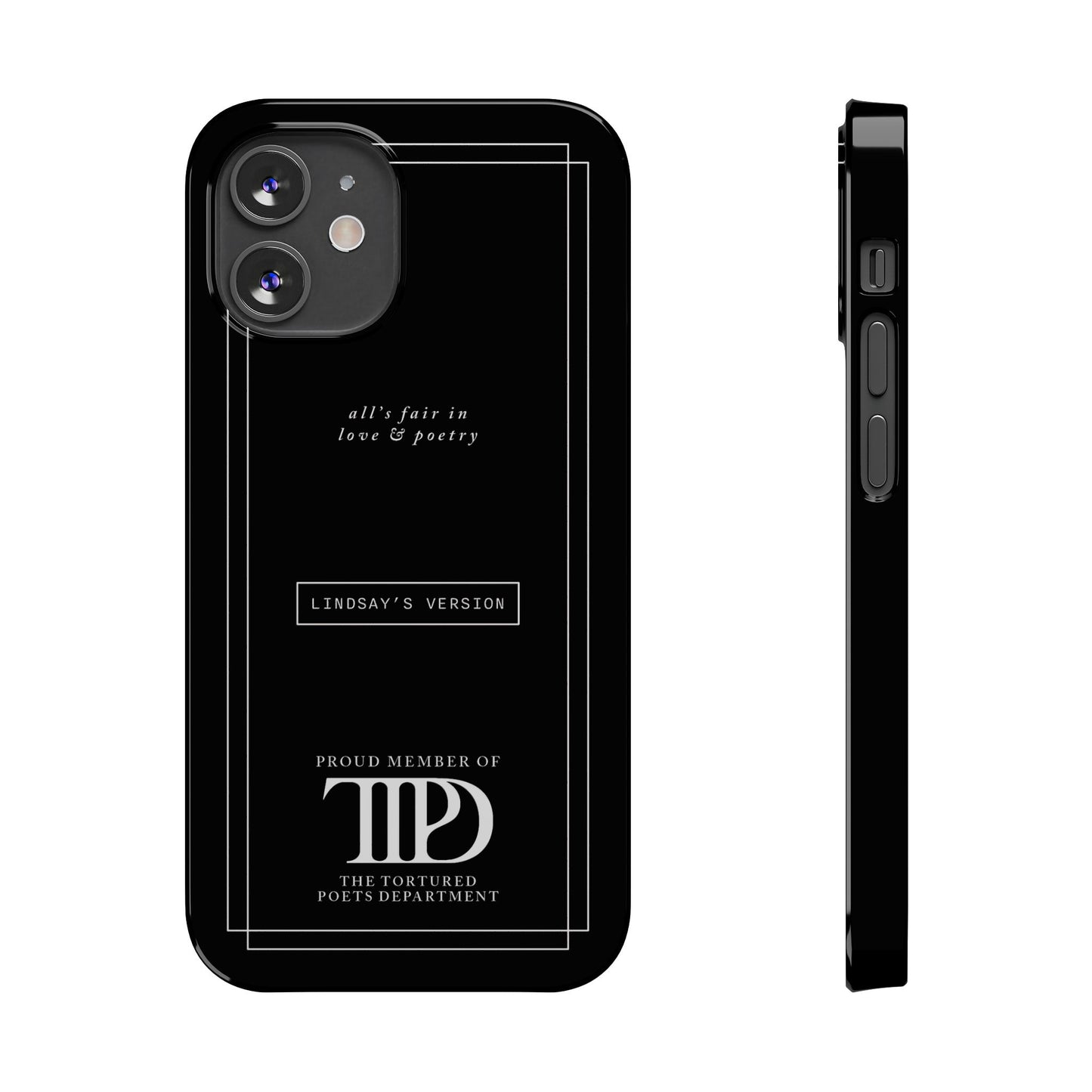 TTPD Custom Slim iPhone Cases | Personalized Name | iPhone Mini, Plus, Pro Max 15 to 7 | Perfect Present Swiftie Fan Gift Stocking Stuffer