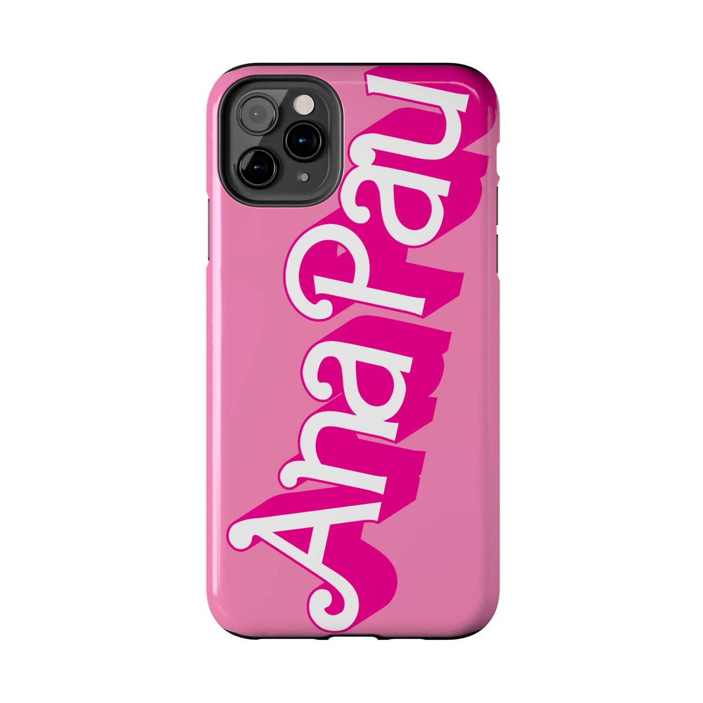 Hot PINK TOUGH IPHONE Cases | Supports wireless charging (not for MagSafe) | Personalized Mother's Day Gift for Wife, Sister or Grandmother