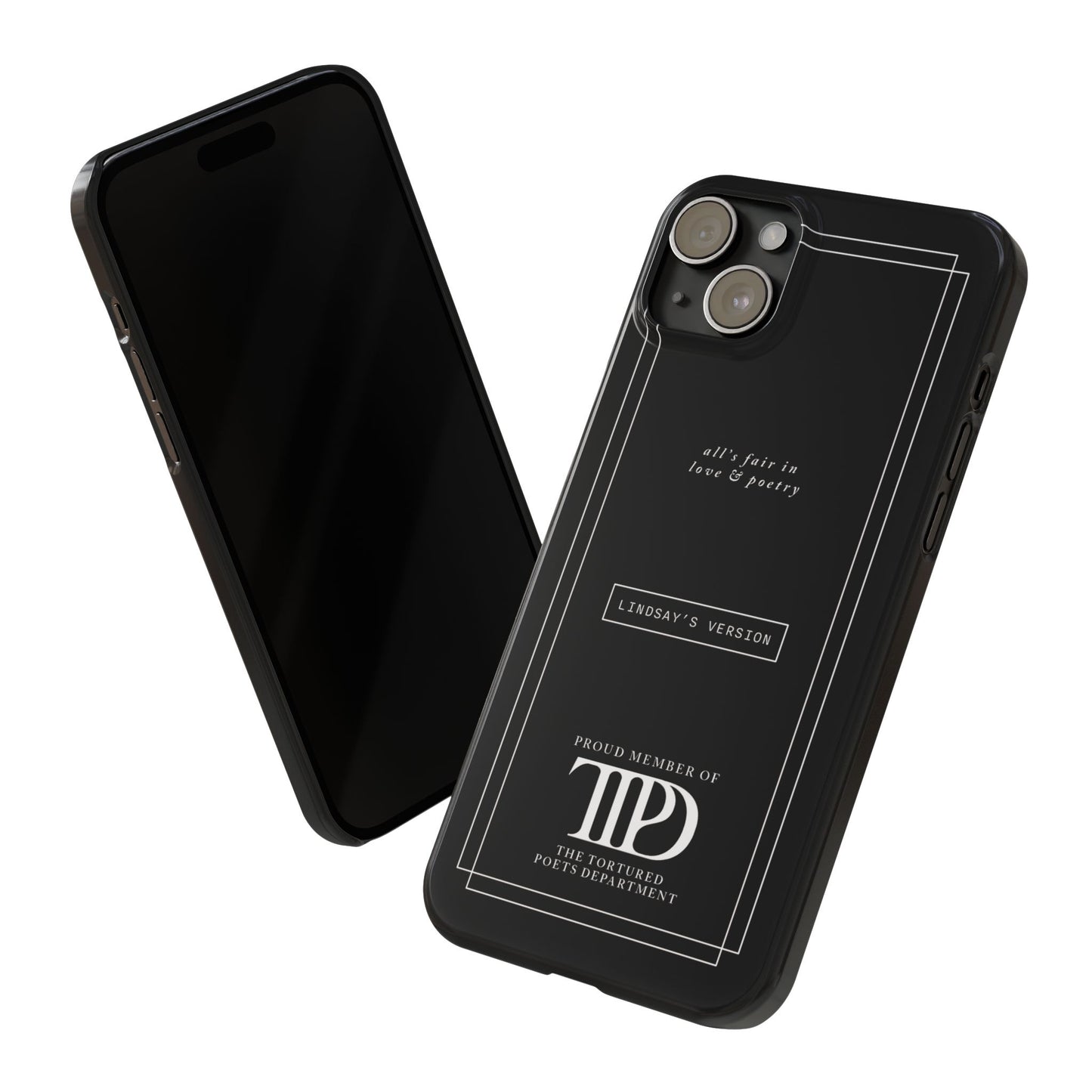 TTPD Custom Slim iPhone Cases | Personalized Name | iPhone Mini, Plus, Pro Max 15 to 7 | Perfect Present Swiftie Fan Gift Stocking Stuffer