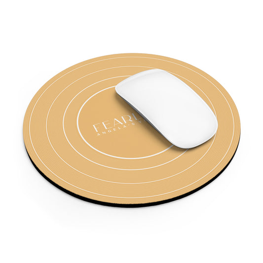 Personalized Mouse Pad, FEARLESS Golden Yellow Vinyl Record  | CUSTOM Version's Name or ERA | Round 8" x 8" | Swiftie Fan Gift Present