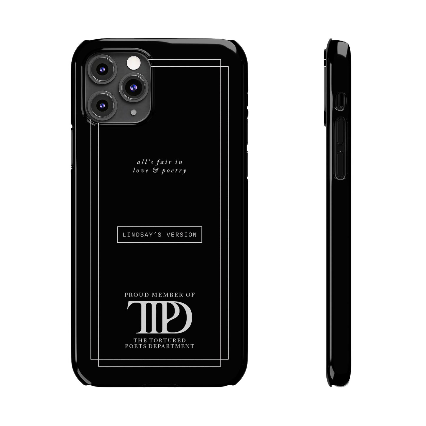 TTPD Custom Slim iPhone Cases | Personalized Name | iPhone Mini, Plus, Pro Max 15 to 7 | Perfect Present Swiftie Fan Gift Stocking Stuffer